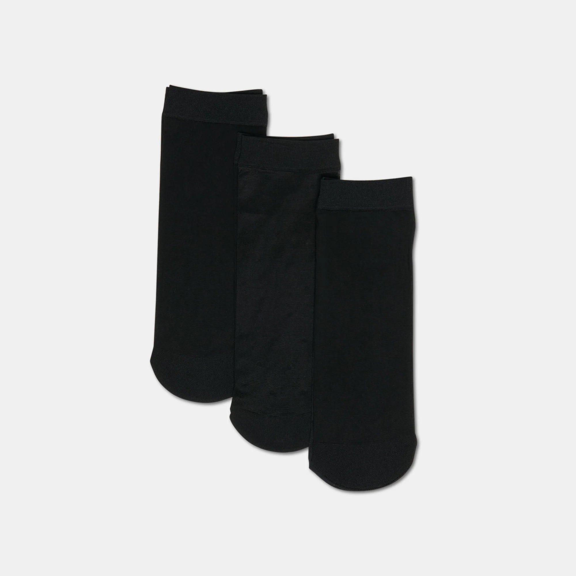 3 PACK DITSY DOT SHEER ANKLET SOCKS BLACK - Image 4