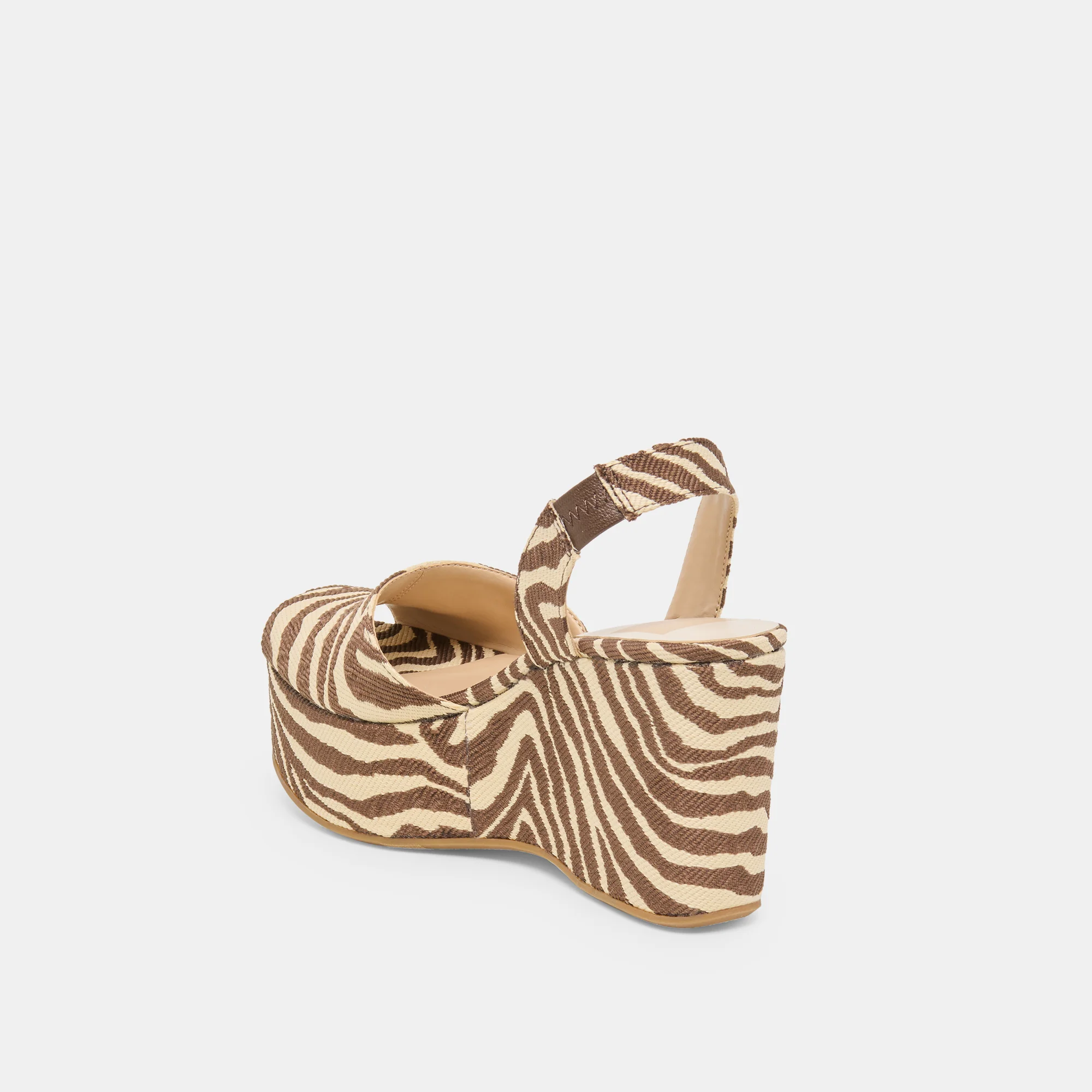 AKERA WEDGES BEIGE ZEBRA RAFFIA - Image 5