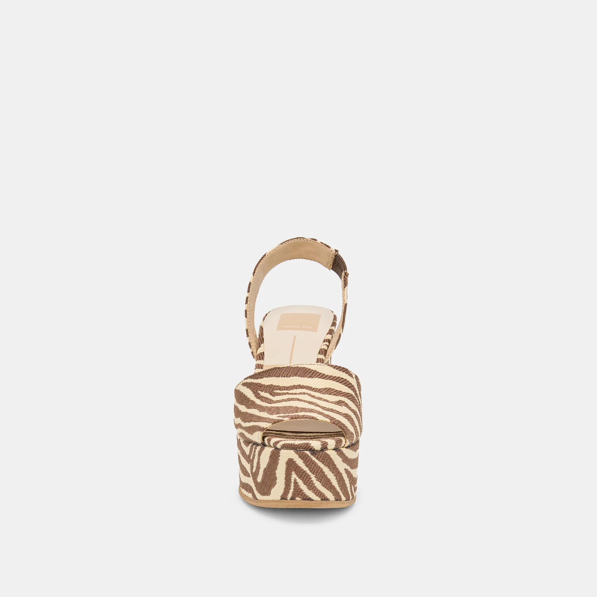 AKERA WEDGES BEIGE ZEBRA RAFFIA - Image 6