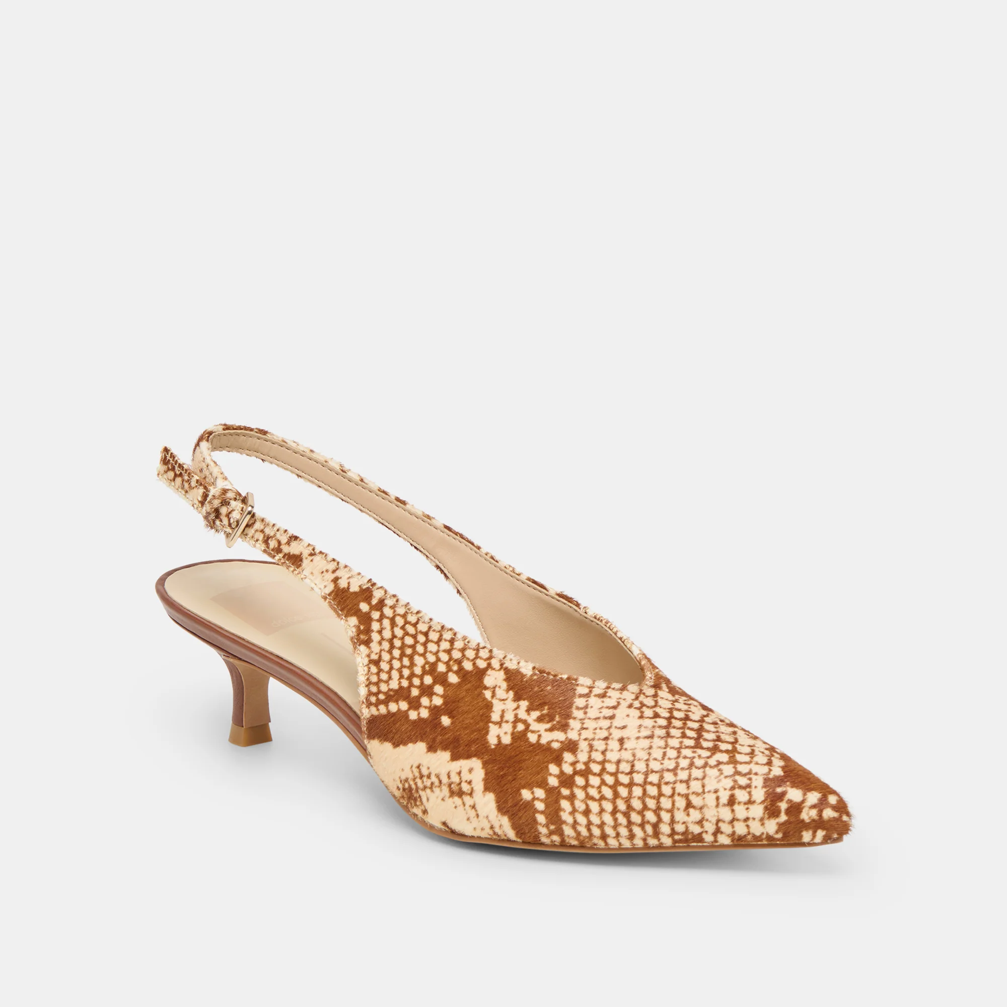 ALENNA HEELS BROWN SNAKE CALF HAIR - Image 3
