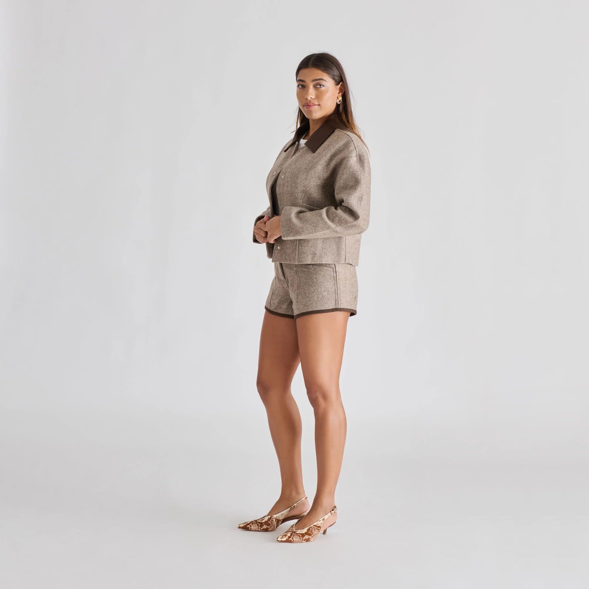 ALENNA HEELS BROWN SNAKE CALF HAIR - Image 4