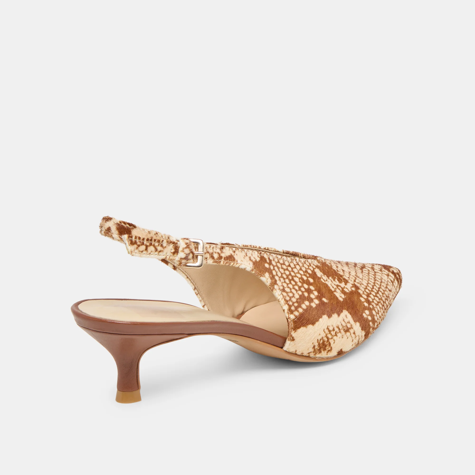 ALENNA HEELS BROWN SNAKE CALF HAIR - Image 5
