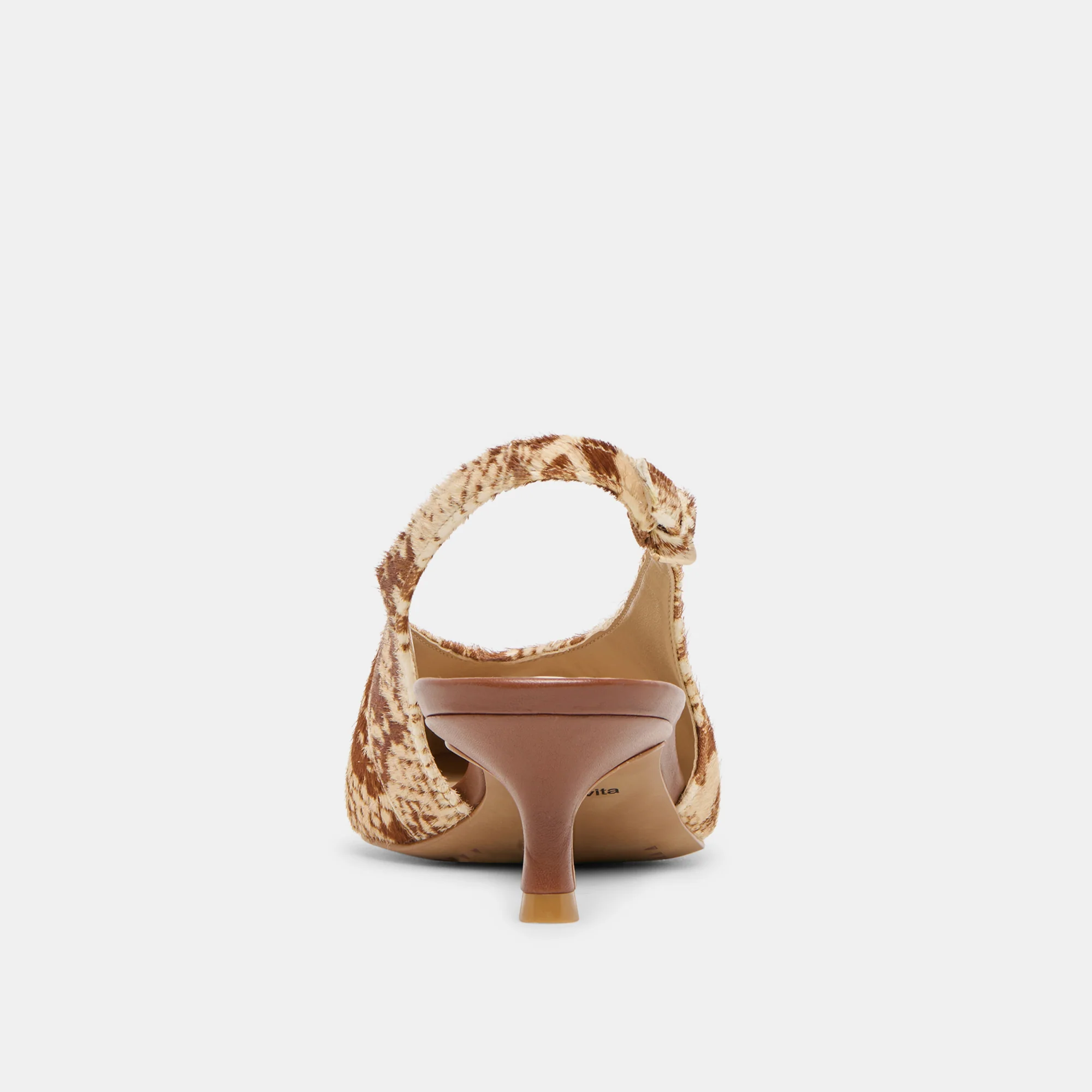ALENNA HEELS BROWN SNAKE CALF HAIR - Image 9
