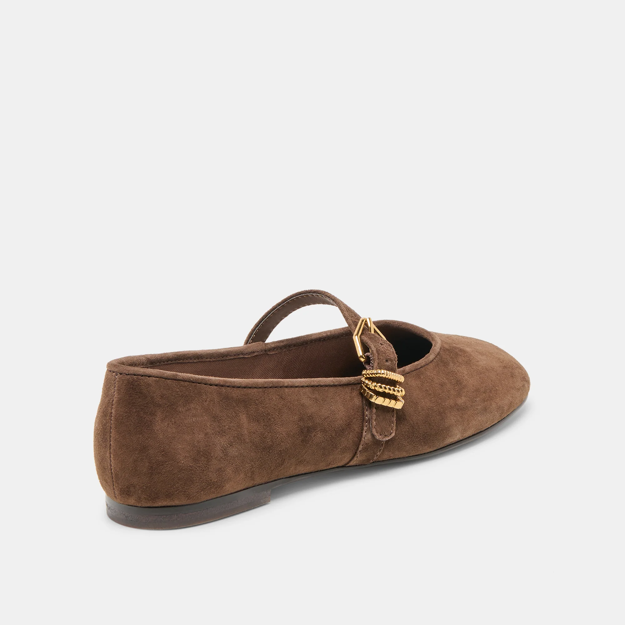 ALIZZA BALLET FLATS DK BROWN SUEDE - Image 5