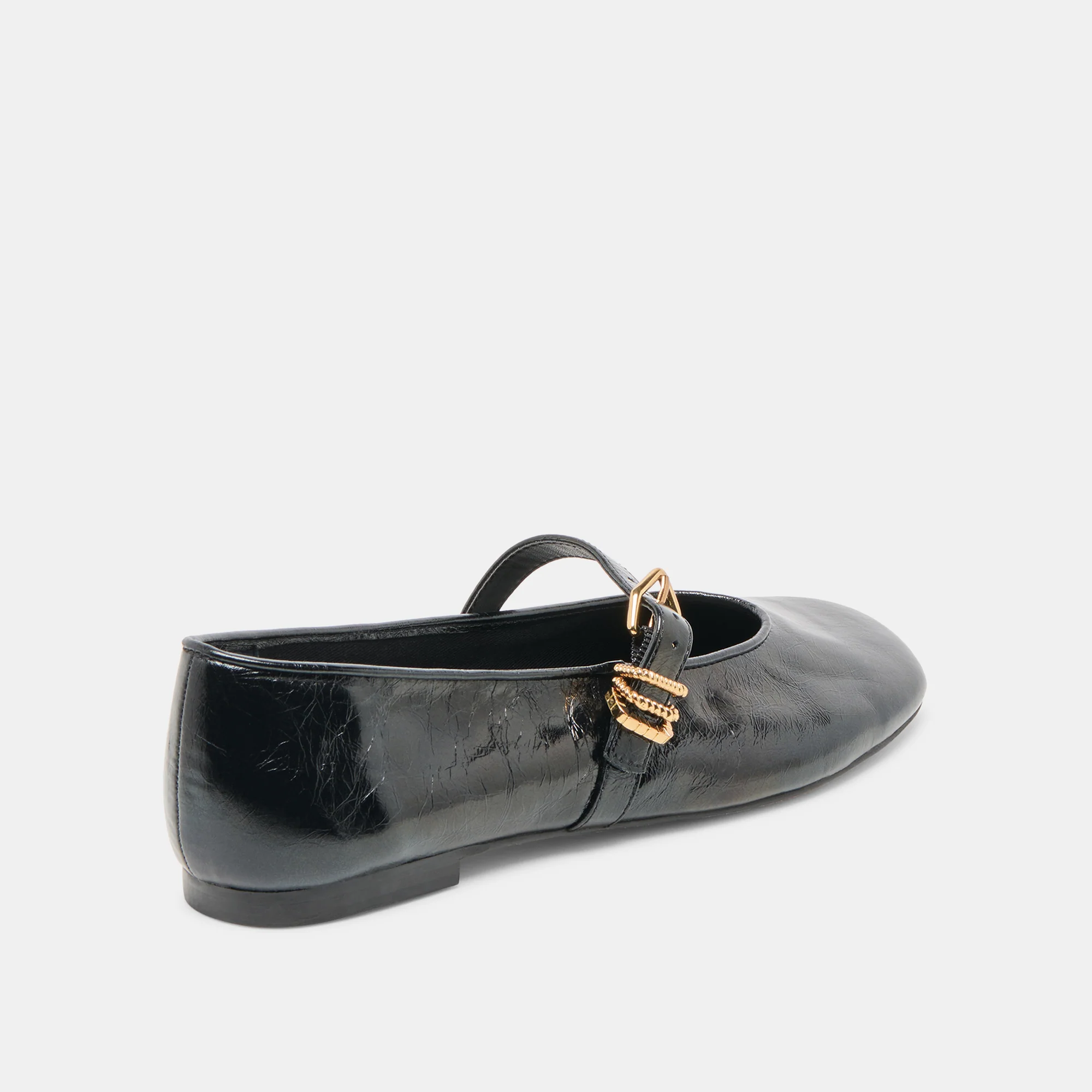 ALIZZA BALLET FLATS MIDNIGHT CRINKLE PATENT - Image 3
