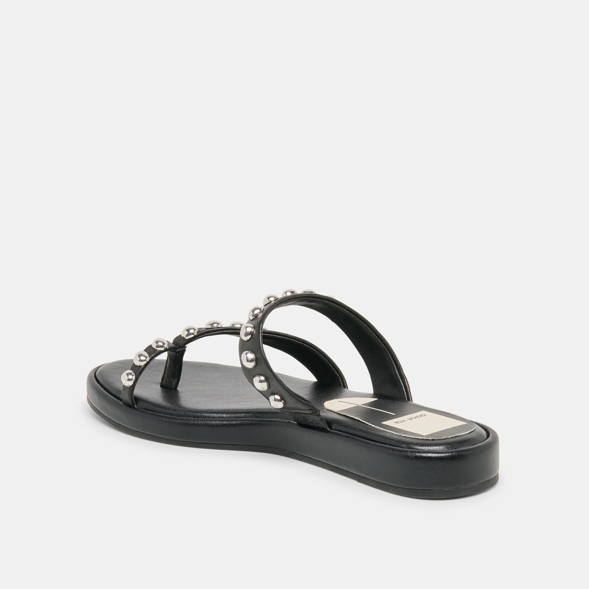AMARY STUD SANDALS BLACK LEATHER - Image 7
