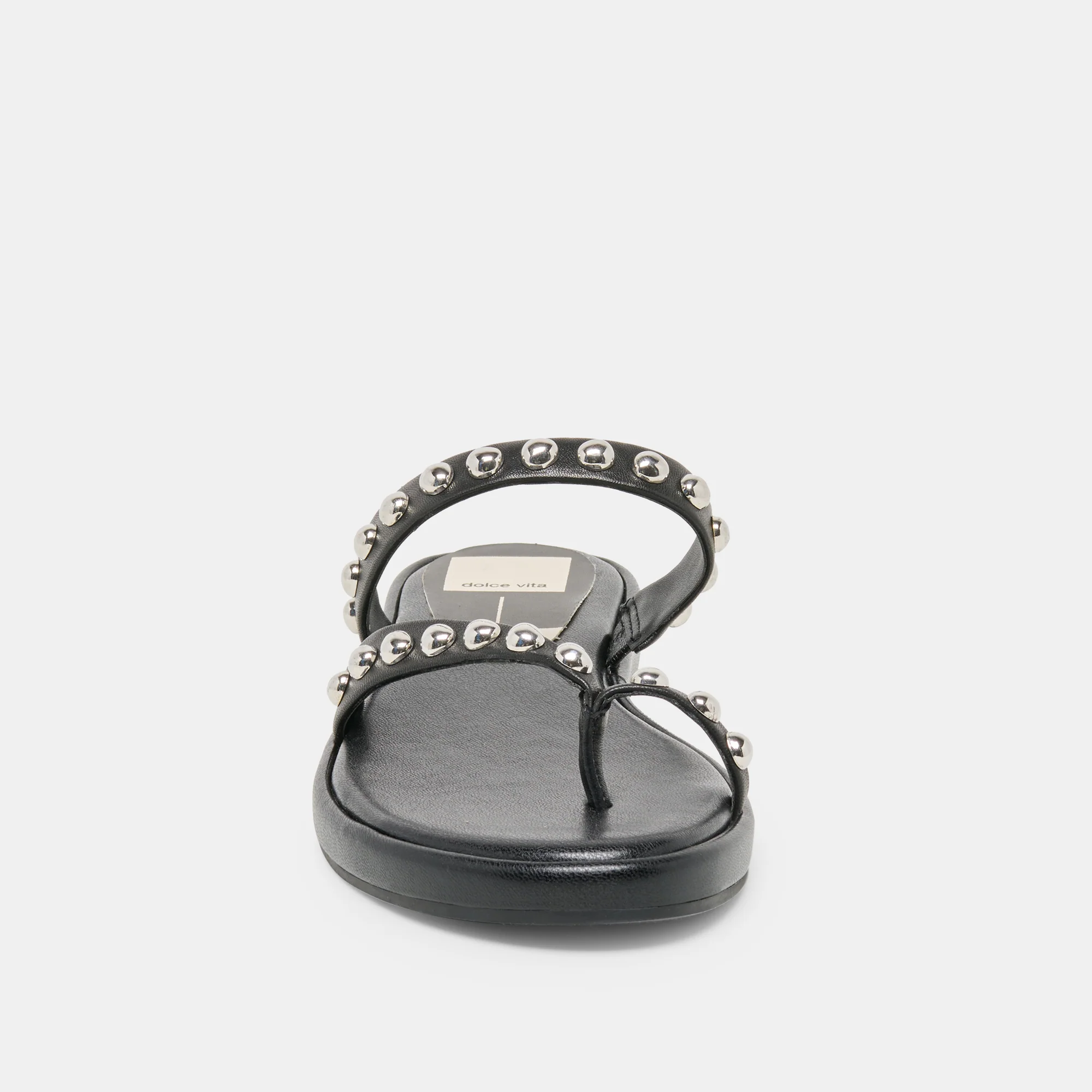 AMARY STUD SANDALS BLACK LEATHER - Image 8