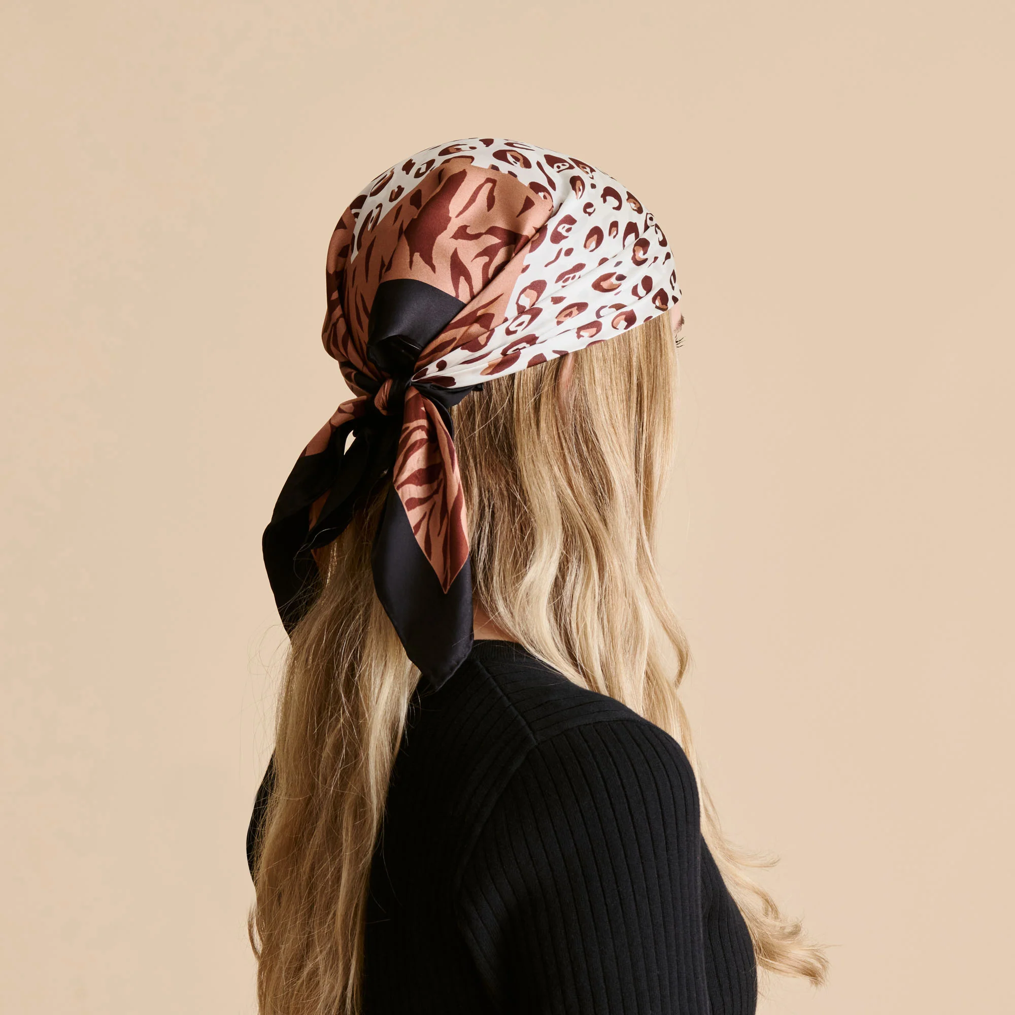 ANIMAL PRINT SCARF BROWN MULTI - Image 8
