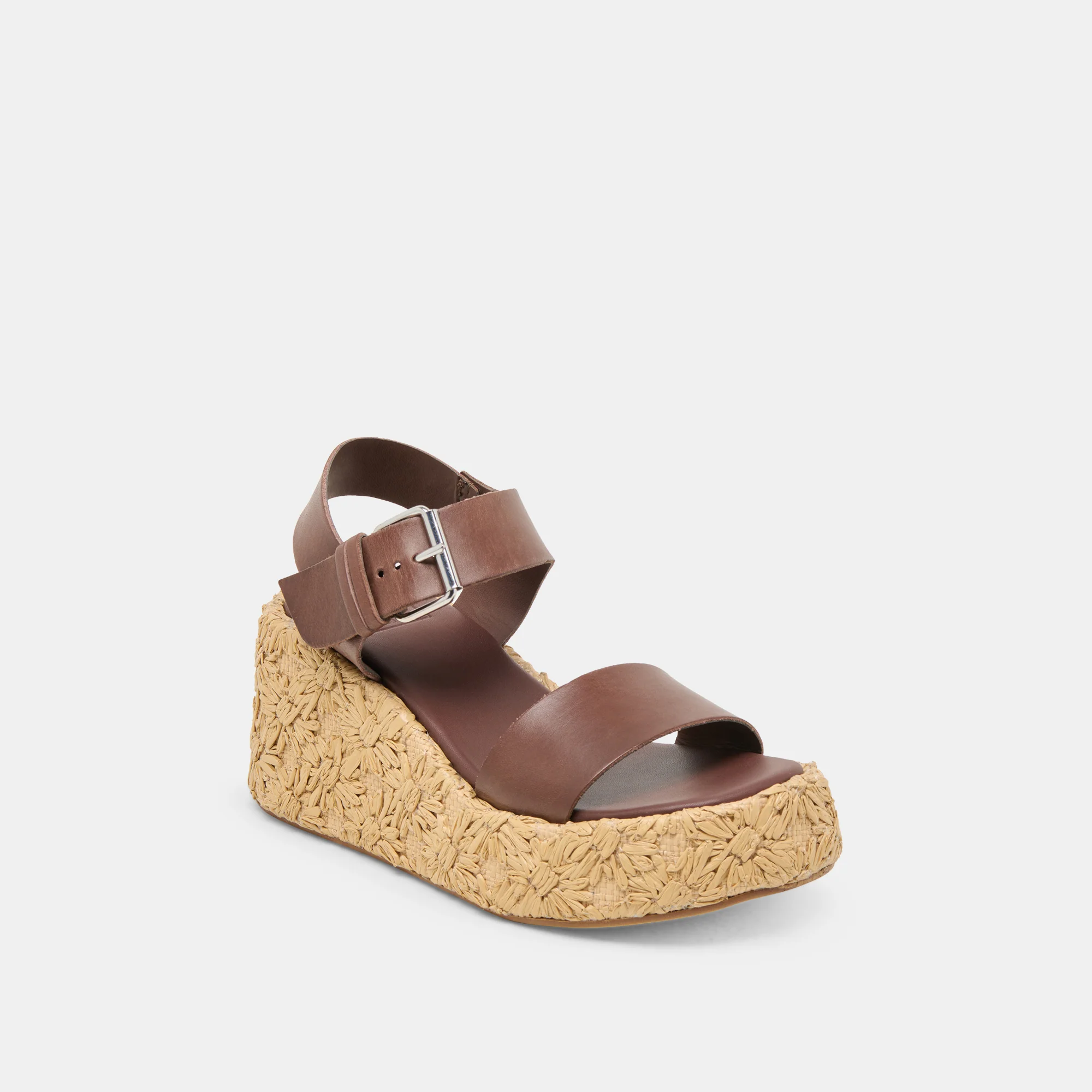 AURI WEDGES DK BROWN LEATHER - Image 2