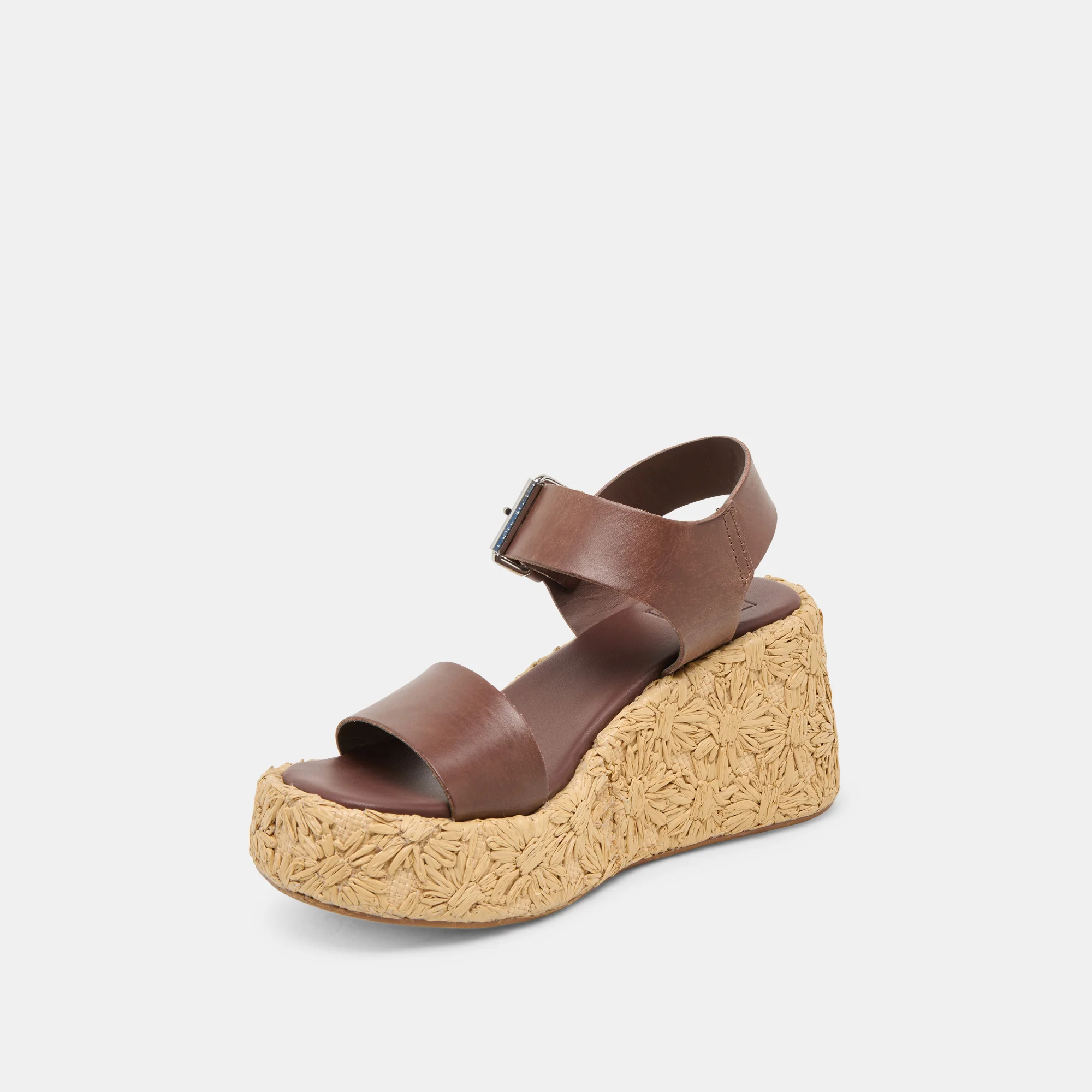 AURI WEDGES DK BROWN LEATHER - Image 4