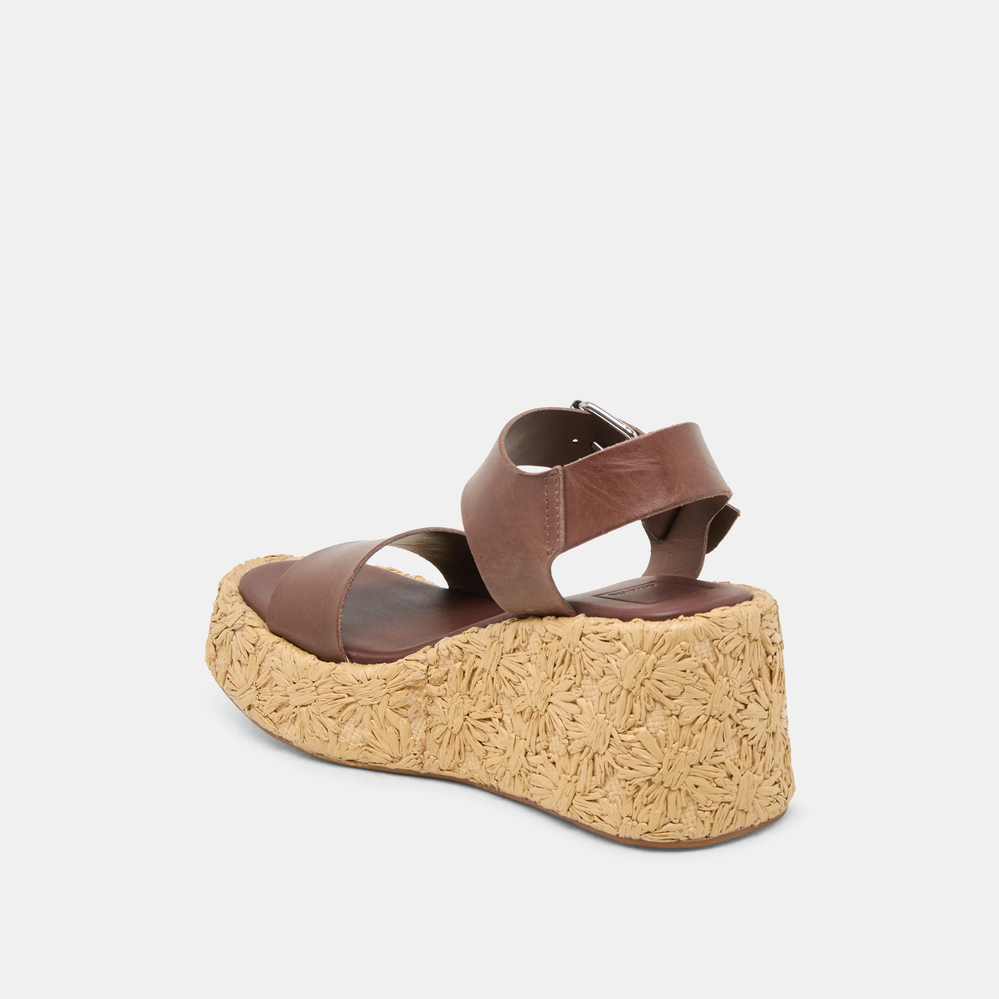 AURI WEDGES DK BROWN LEATHER - Image 5