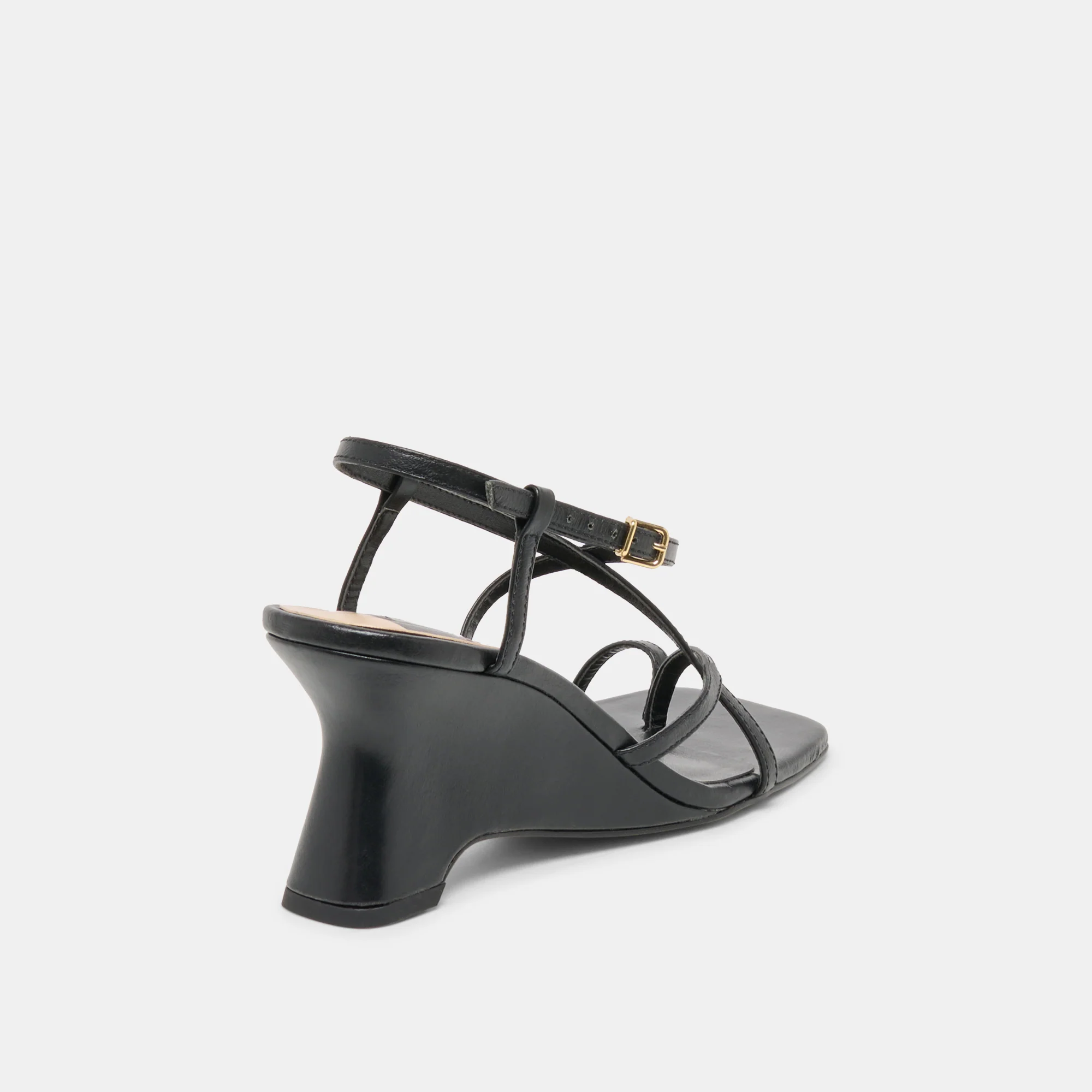 AYLEE WEDGES BLACK LEATHER - Image 3