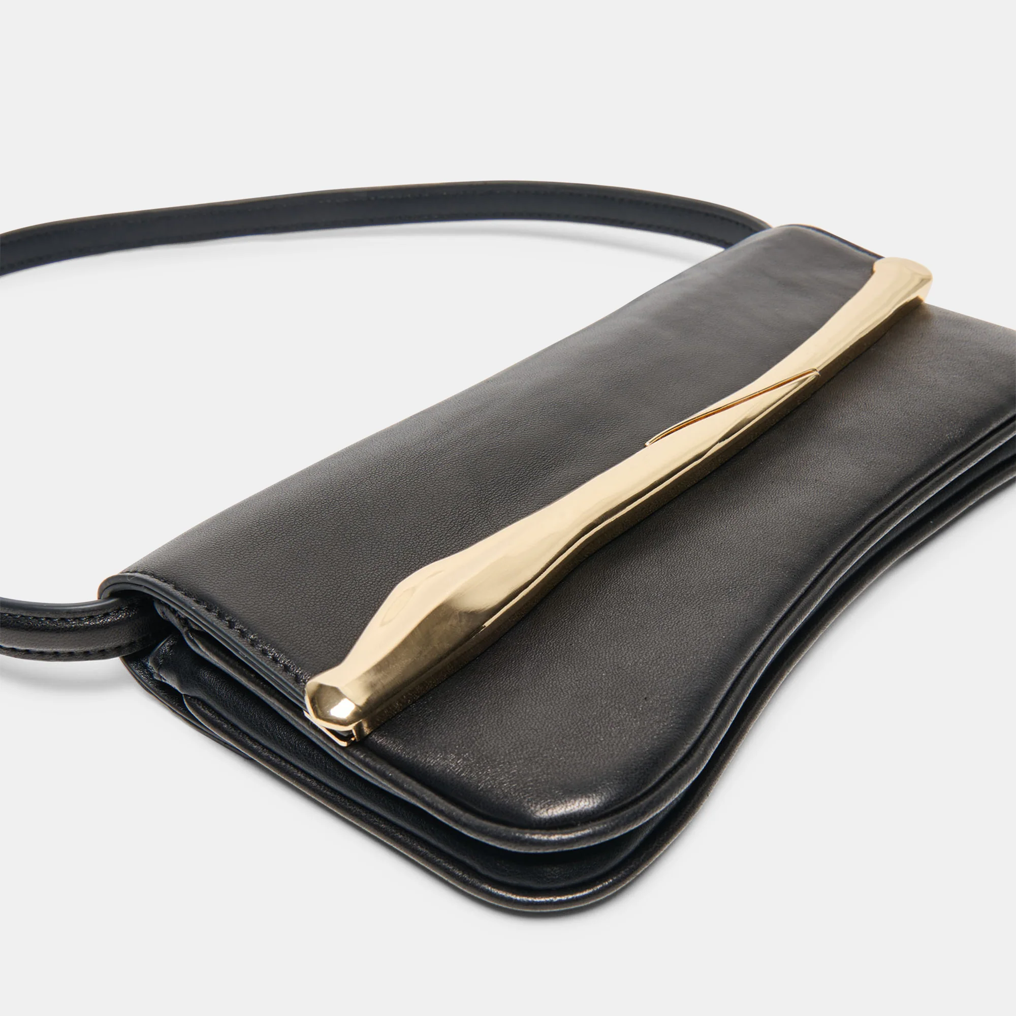 AZURA SHOULDER BAG BLACK LEATHER - Image 5