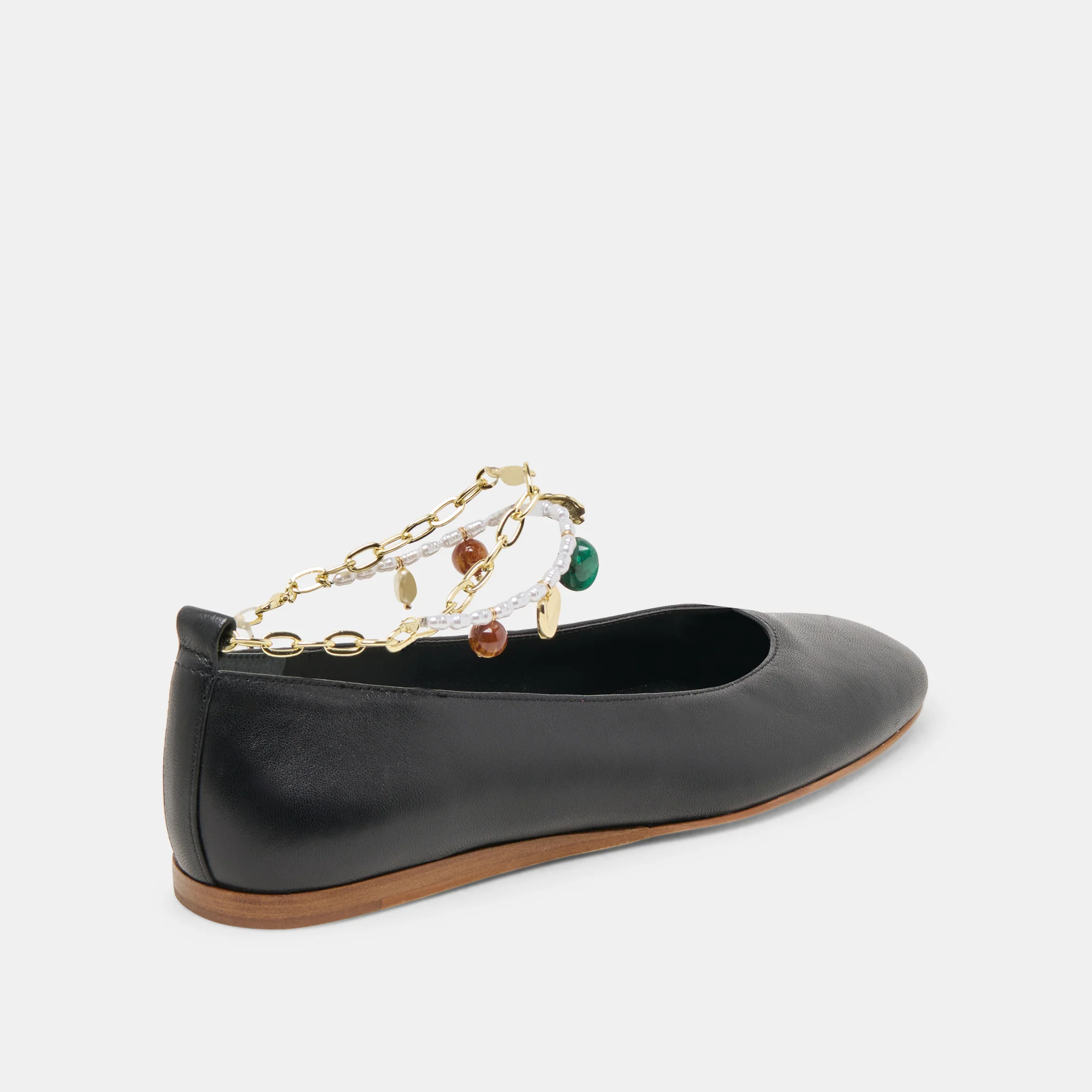 BAIDEN BALLET FLATS BLACK LEATHER - Image 3