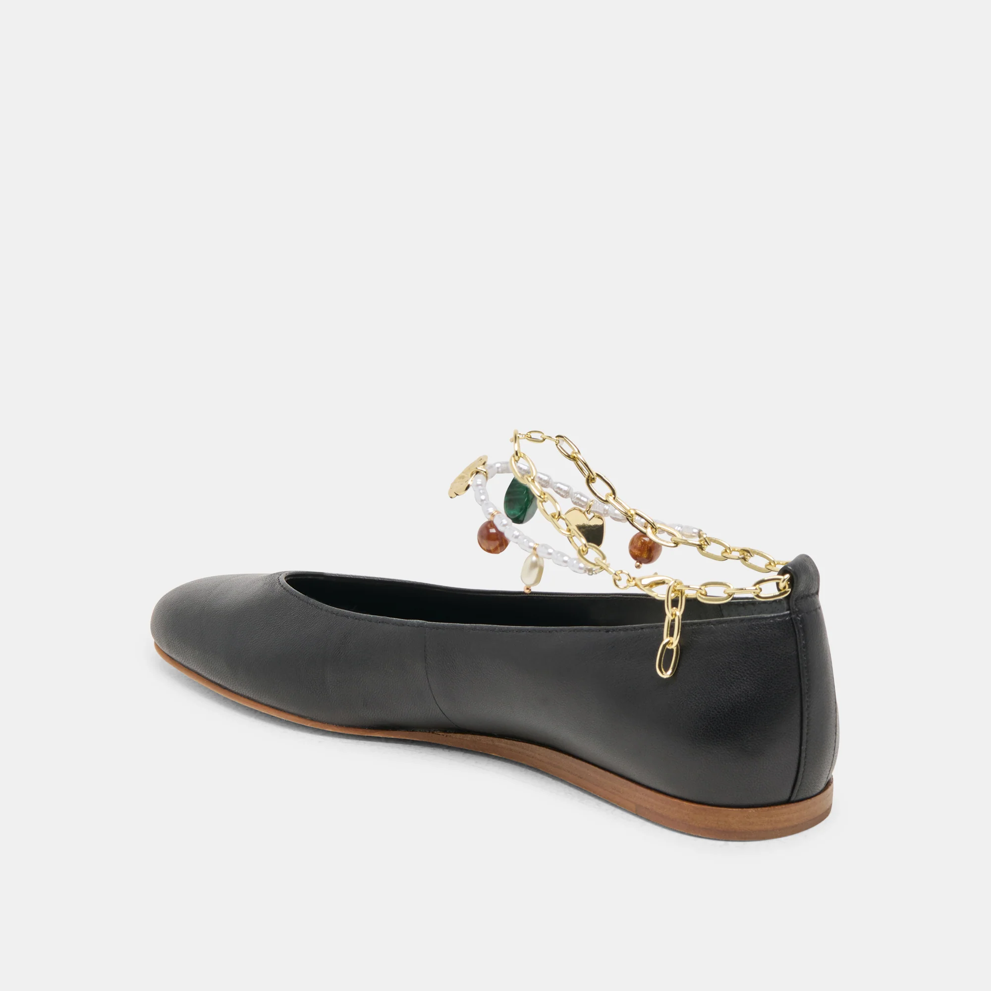 BAIDEN BALLET FLATS BLACK LEATHER - Image 5