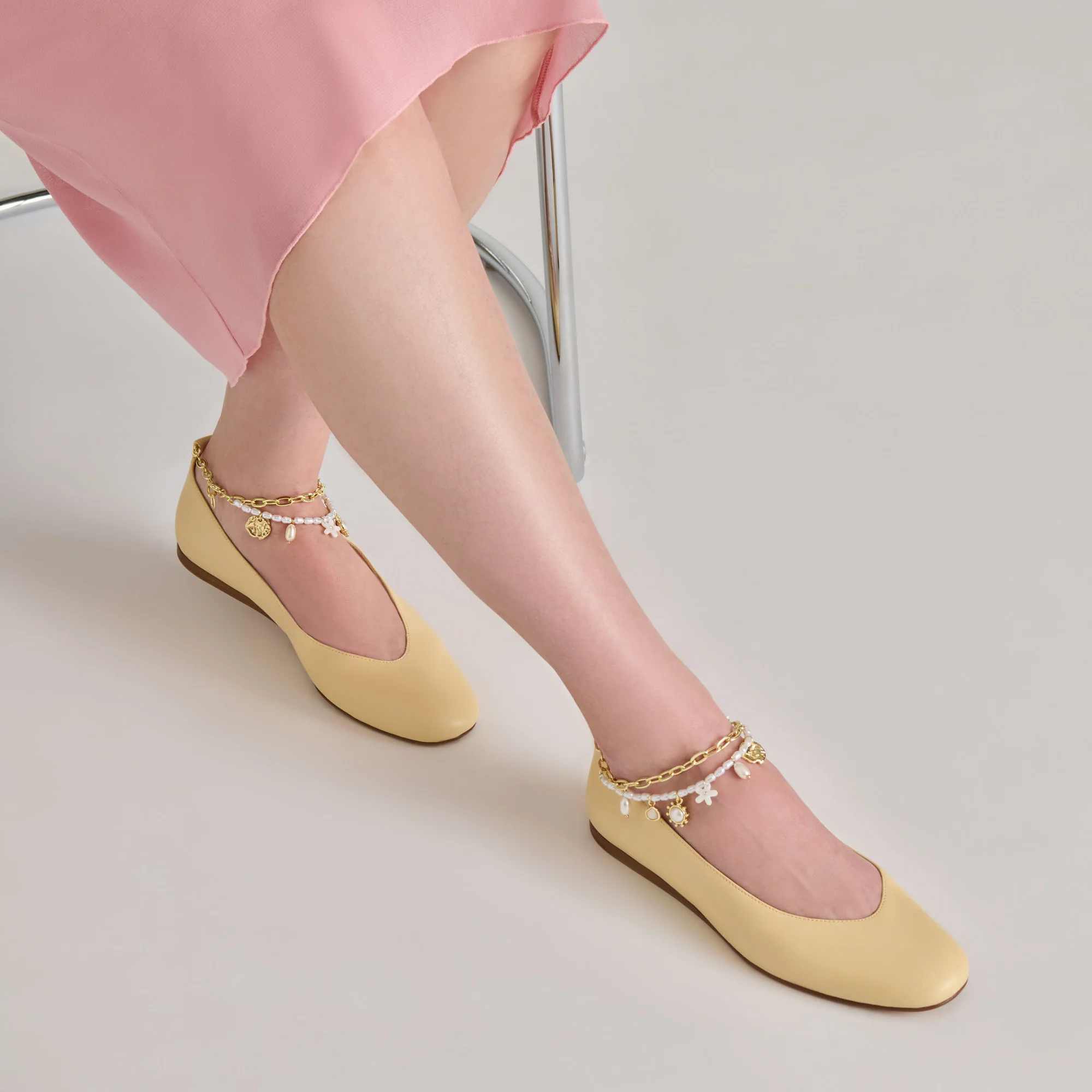 BAIDEN BALLET FLATS WARM NATURAL LEATHER - Image 4