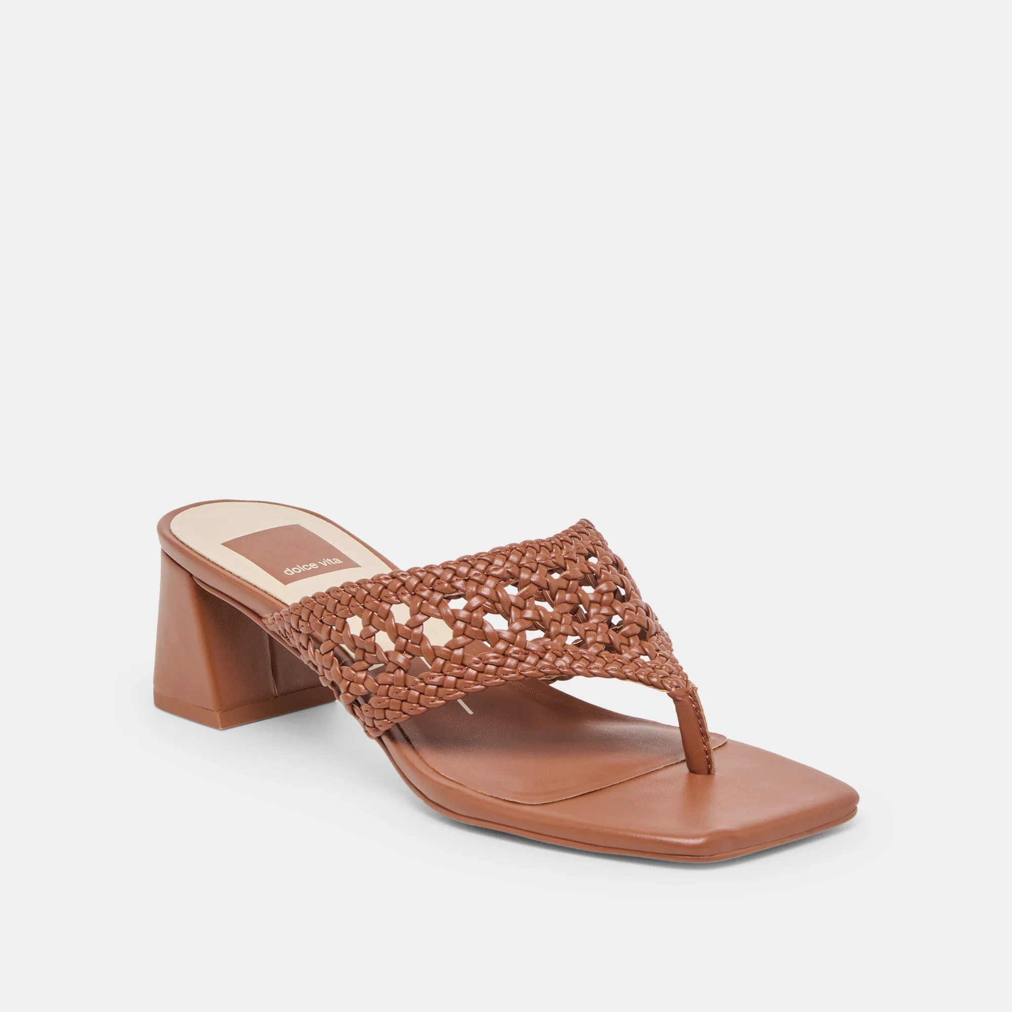 BARLO HEELS COGNAC WOVEN STELLA - Image 3