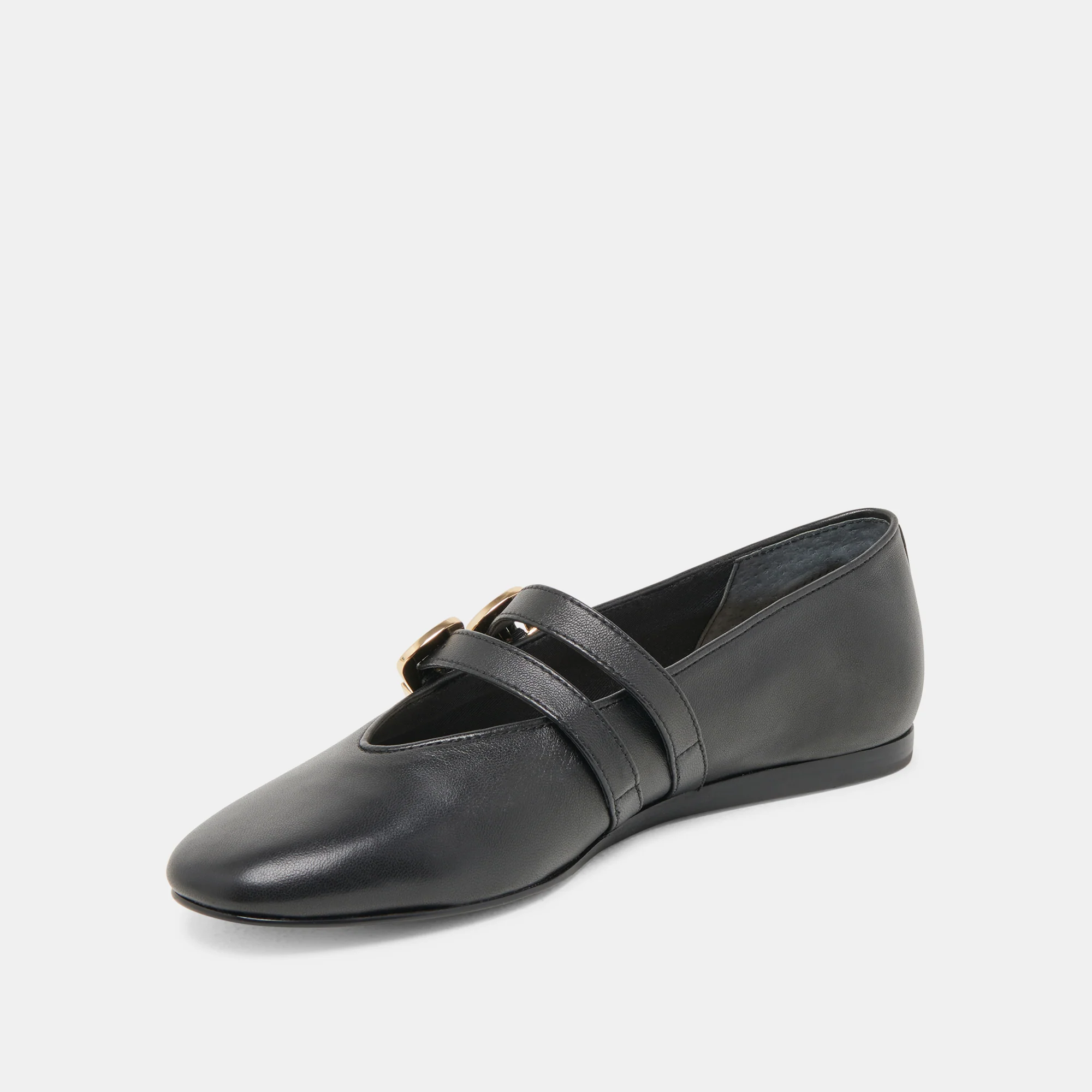 BAYLEE BALLET FLATS BLACK LEATHER - Image 7