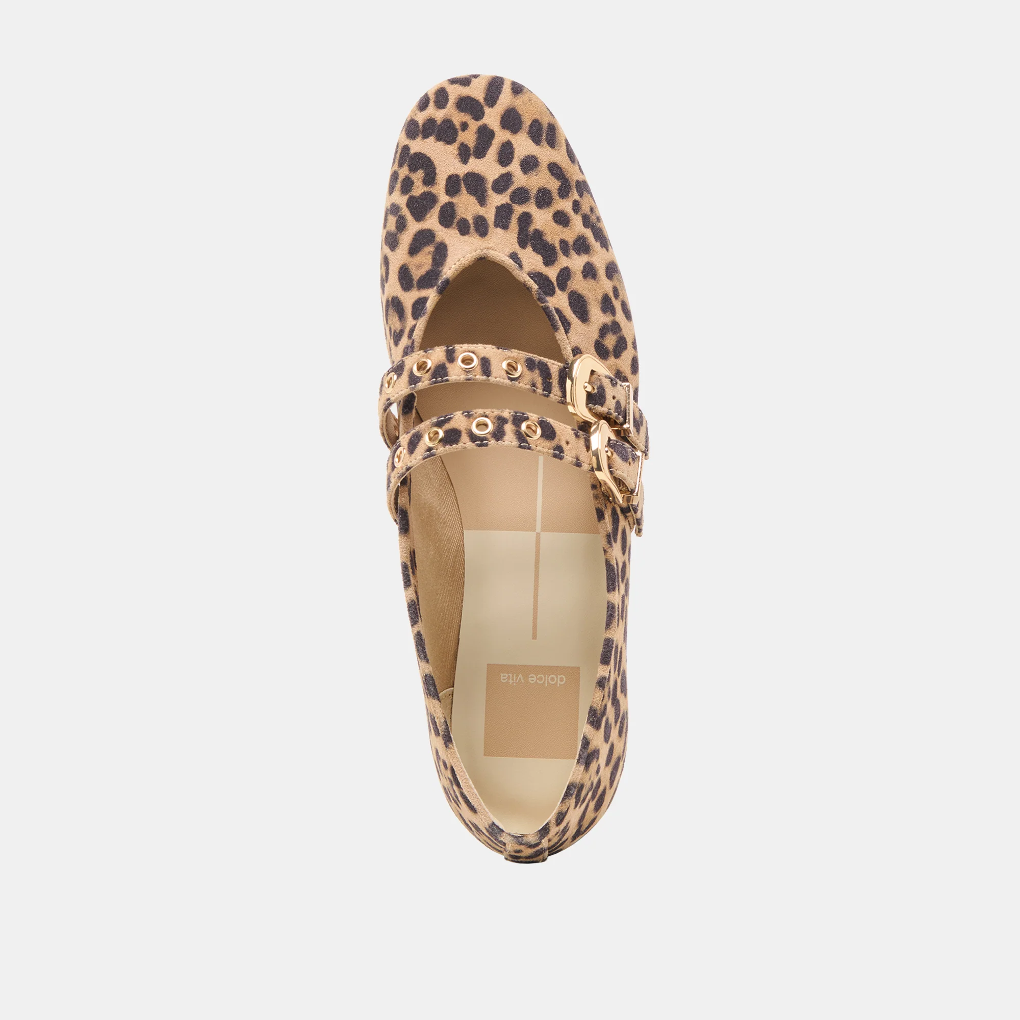 BAYLEE GROMMET BALLET FLATS DK LEOPARD PRINTED SUEDE - Image 10