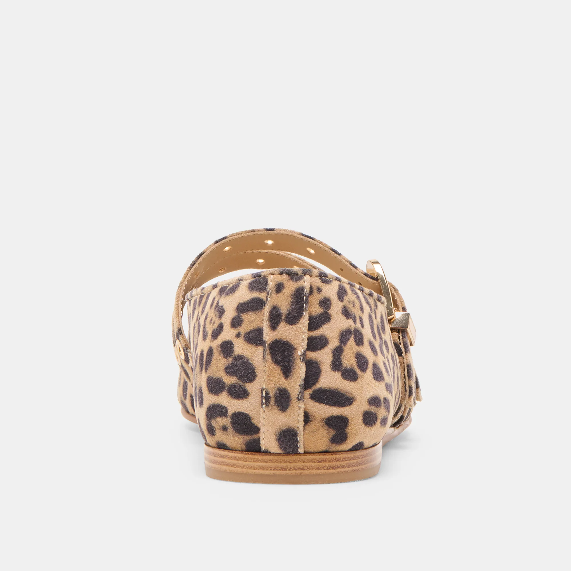 BAYLEE GROMMET BALLET FLATS DK LEOPARD PRINTED SUEDE - Image 9