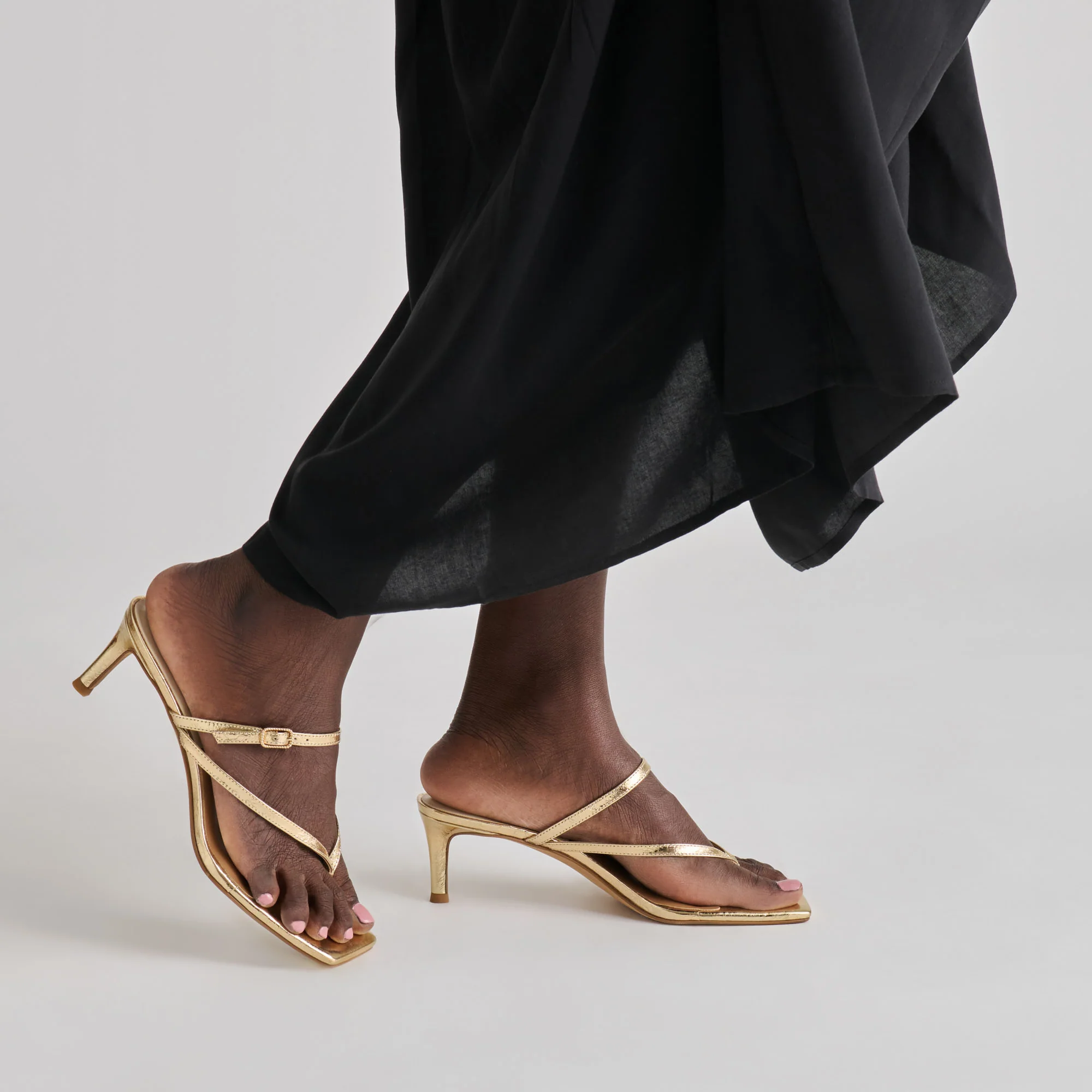 BIAGA HEELS GOLD DISTRESSED LEATHER - Image 4