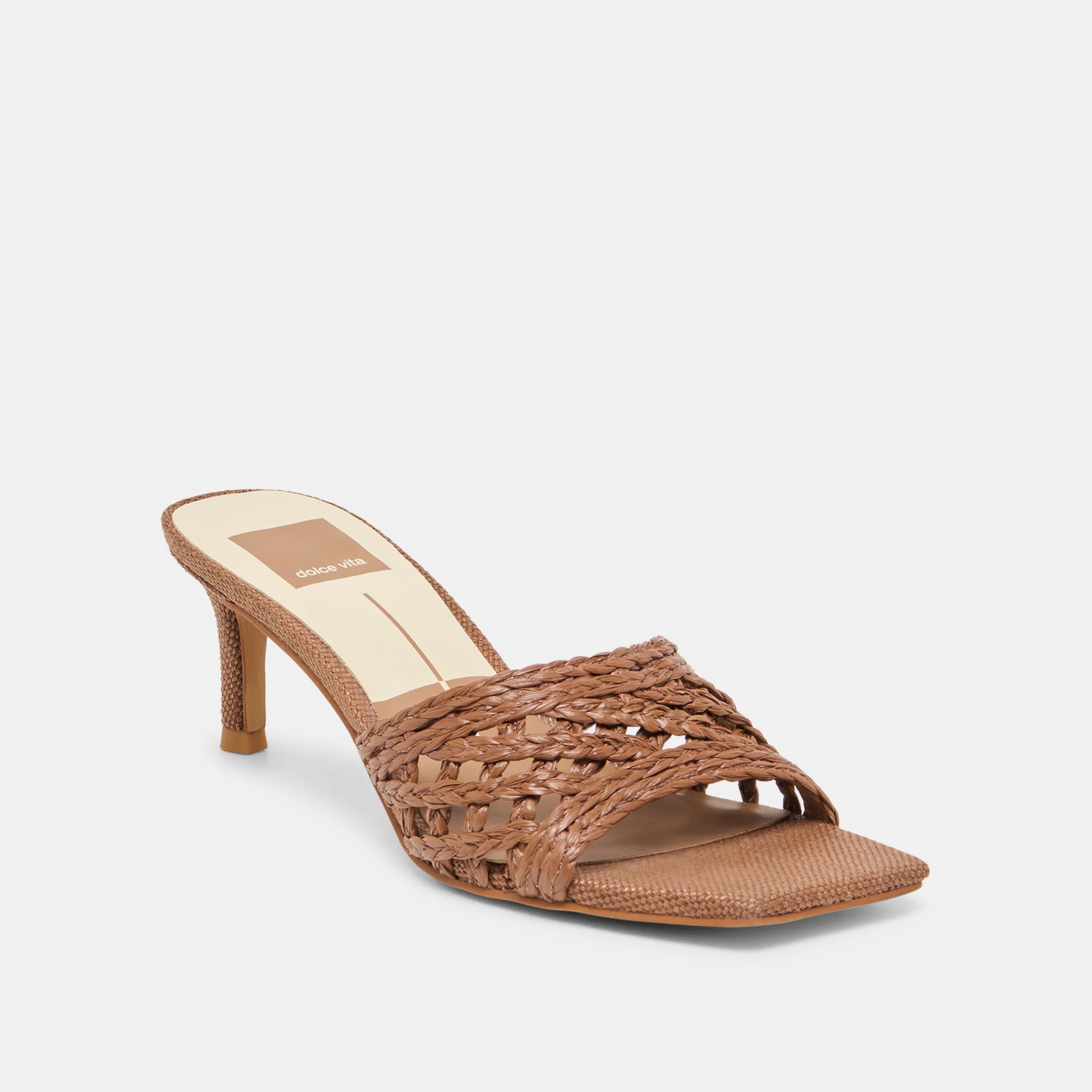 BOWEN HEELS COGNAC RAFFIA - Image 3
