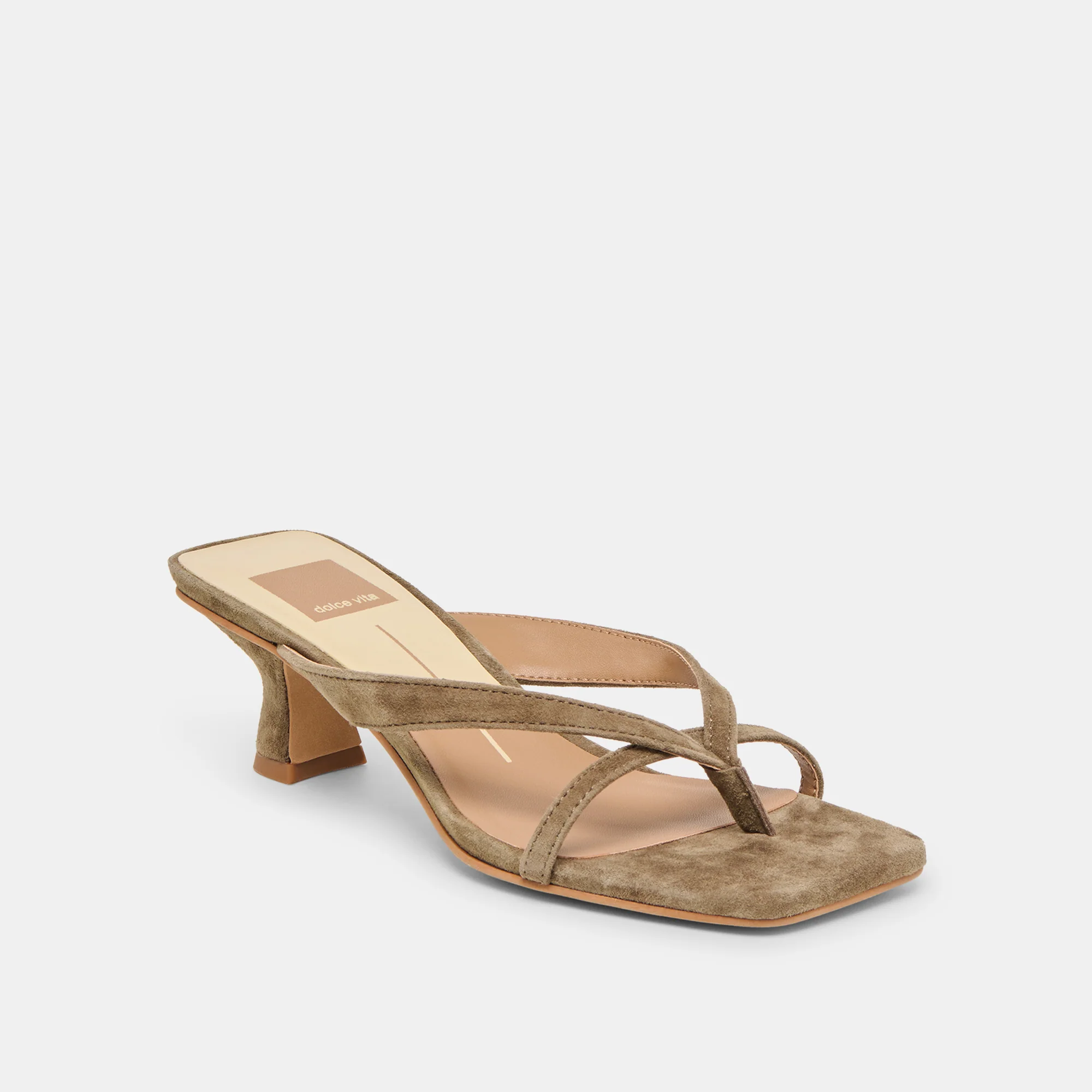 BREVEL HEELS OLIVE SUEDE - Image 3