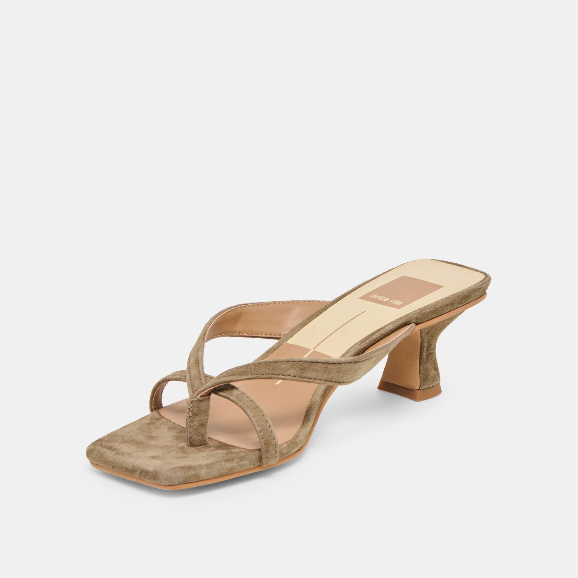 BREVEL HEELS OLIVE SUEDE - Image 7