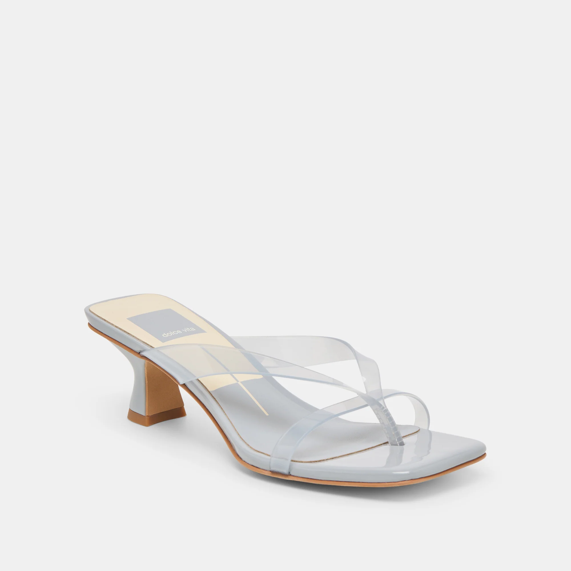 BREVEL VINYL WIDE HEELS DUSTY BLUE JELLY - Image 2