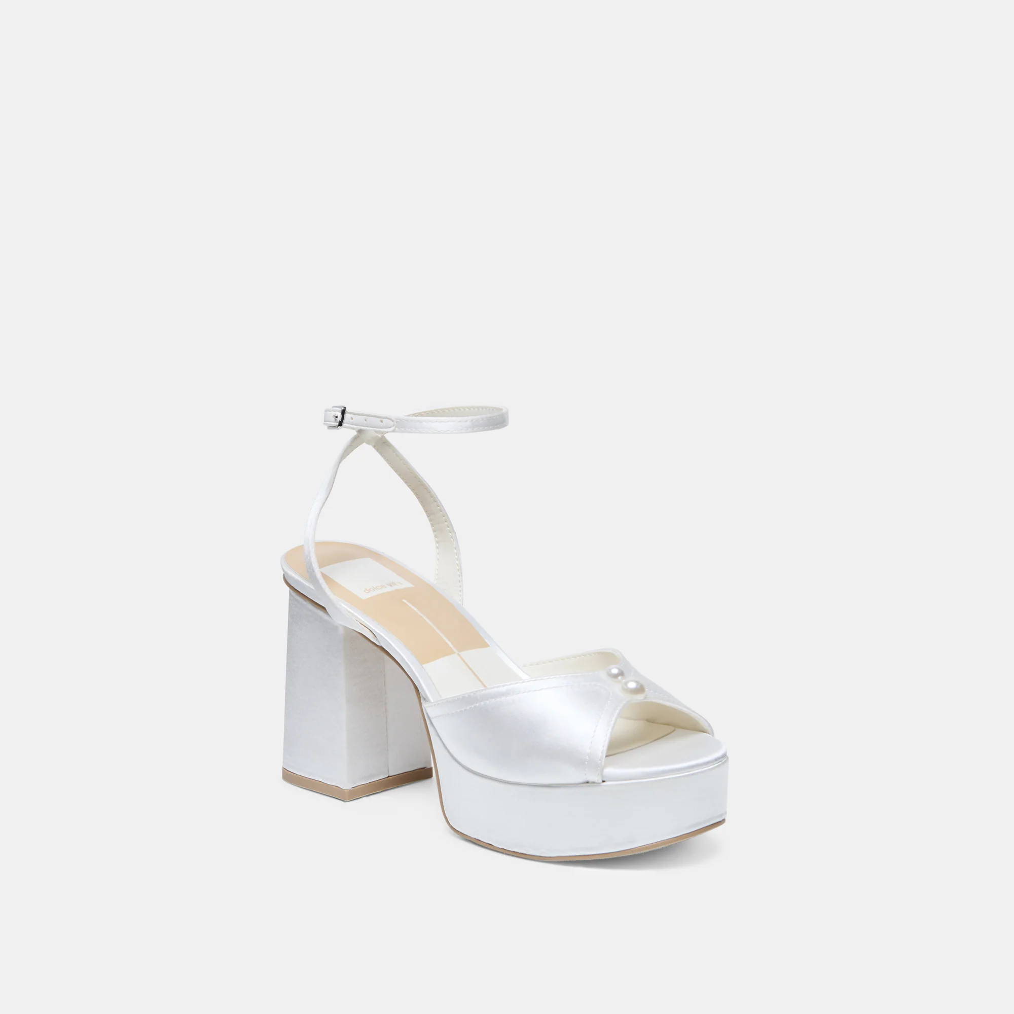 BRYLA HEELS WHITE SATIN - Image 3