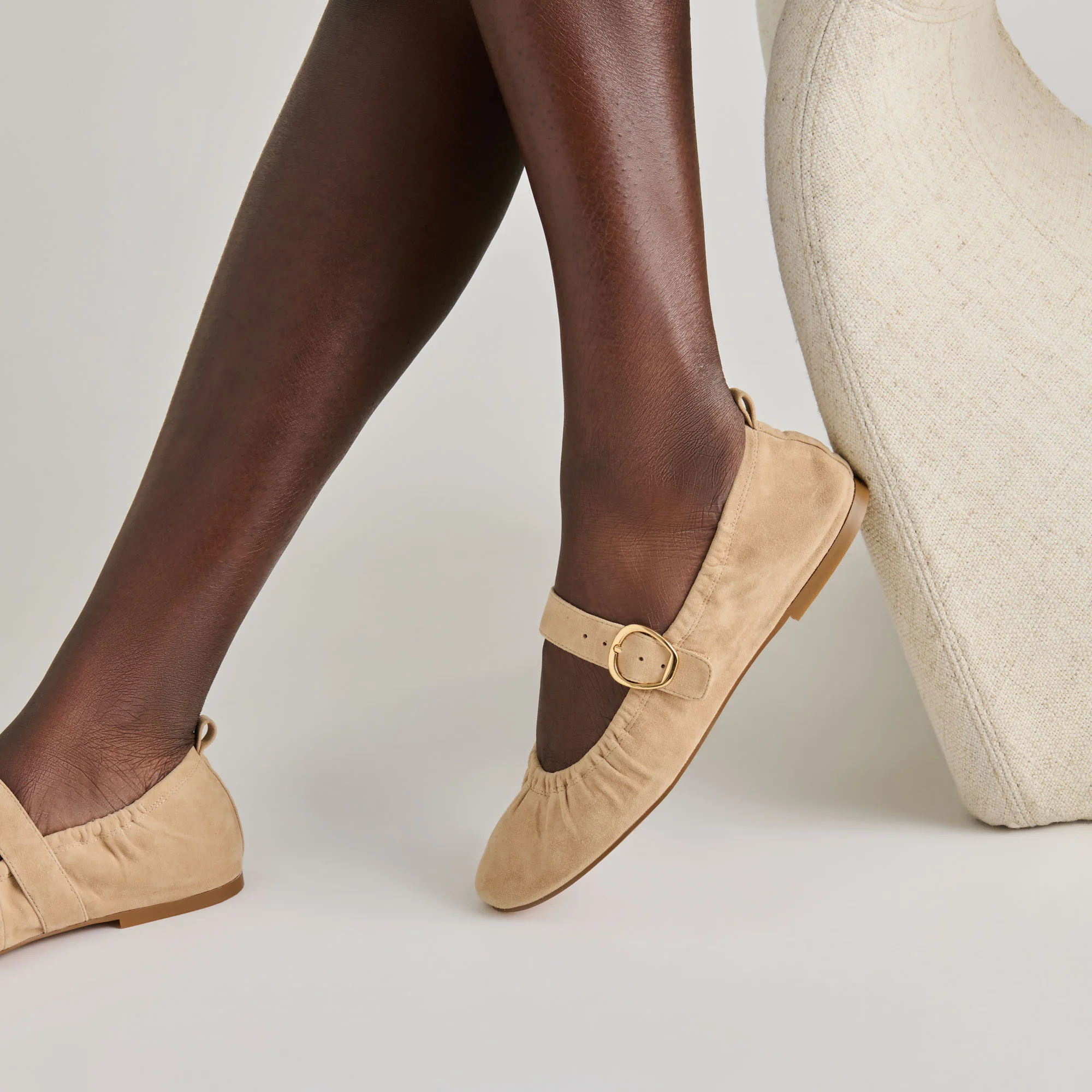 CAELY BALLET FLATS CAMEL SUEDE - Image 2