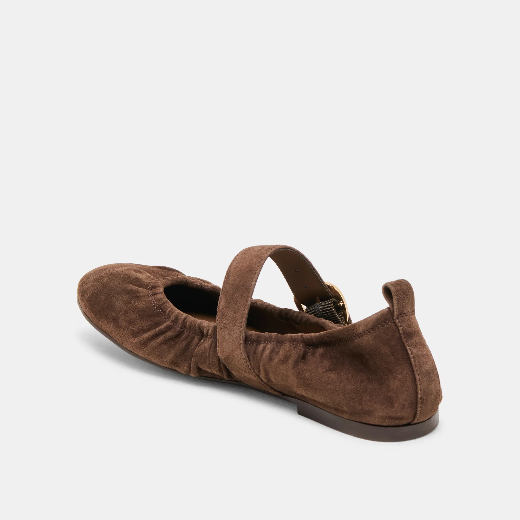 CAELY BALLET FLATS DK BROWN SUEDE - Image 9