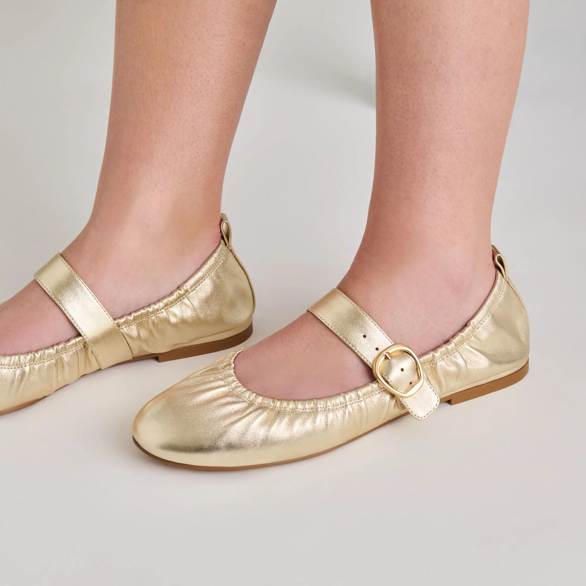 CAELY BALLET FLATS PLATINUM LEATHER - Image 4