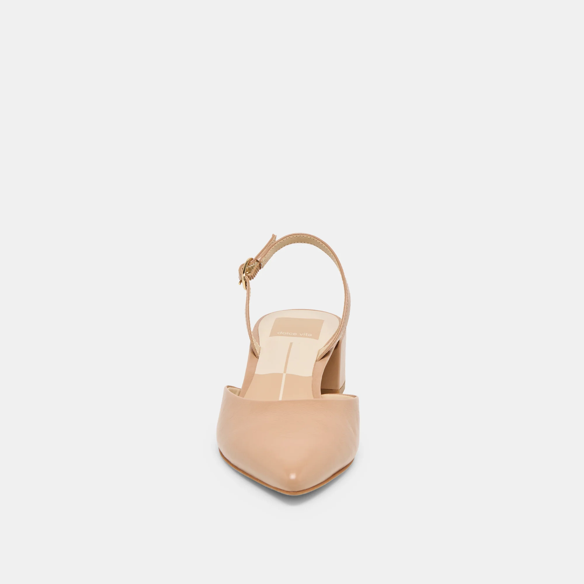 CAREL HEELS LT TAN CRINKLE PATENT LEATHER - Image 6