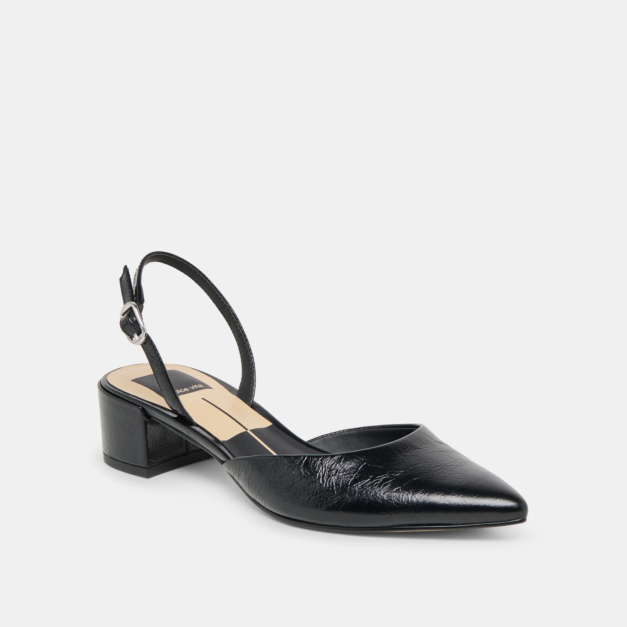 CAREL WIDE HEELS MIDNIGHT CRINKLE PATENT LEATHER - Image 2