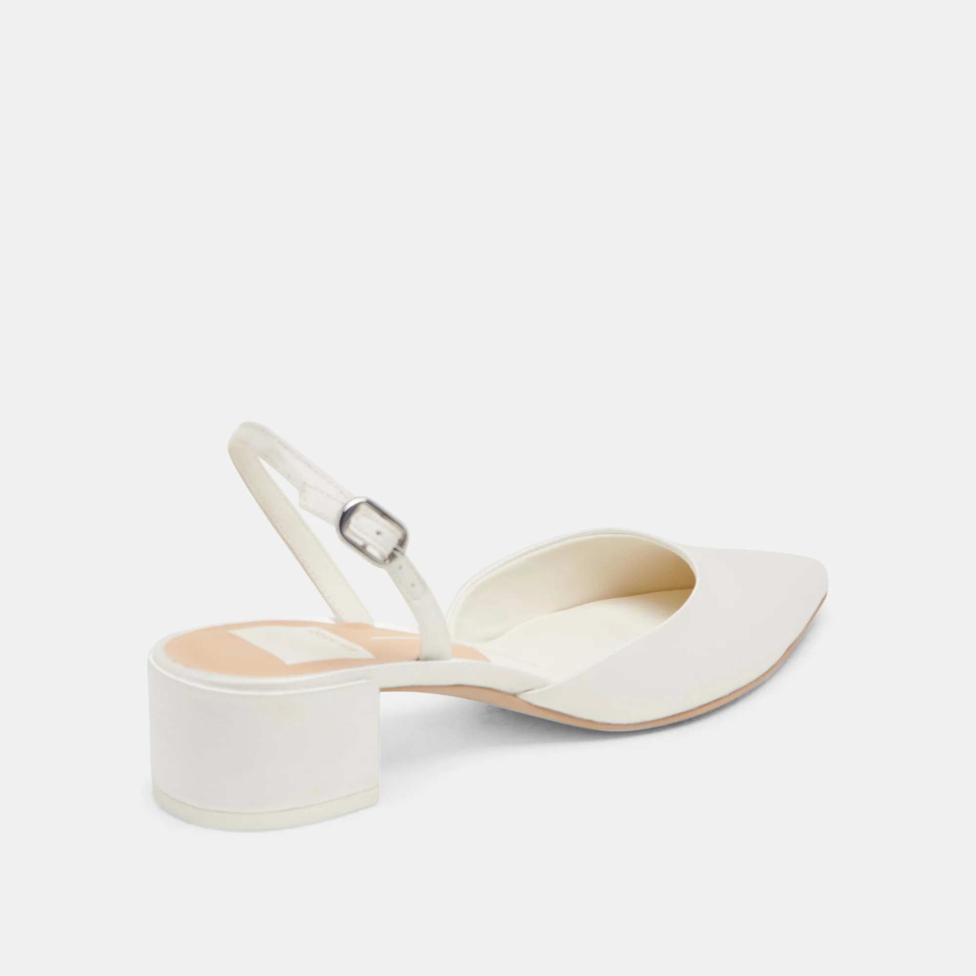 CAREL WIDE HEELS TRUE WHITE SATIN - Image 3