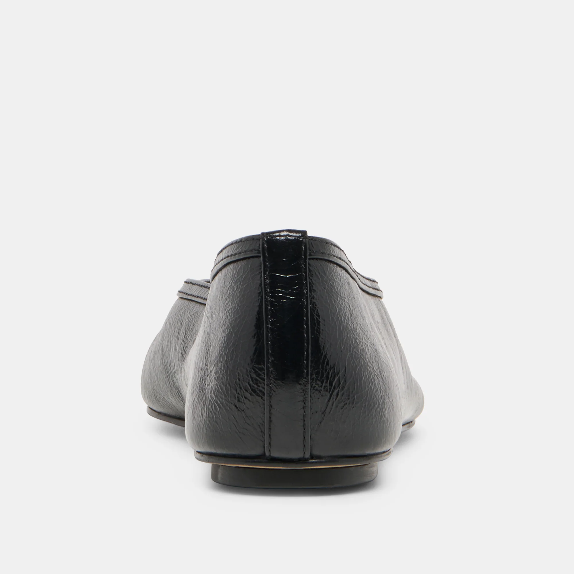 CARET BALLET FLATS BLACK LEATHER - Image 7