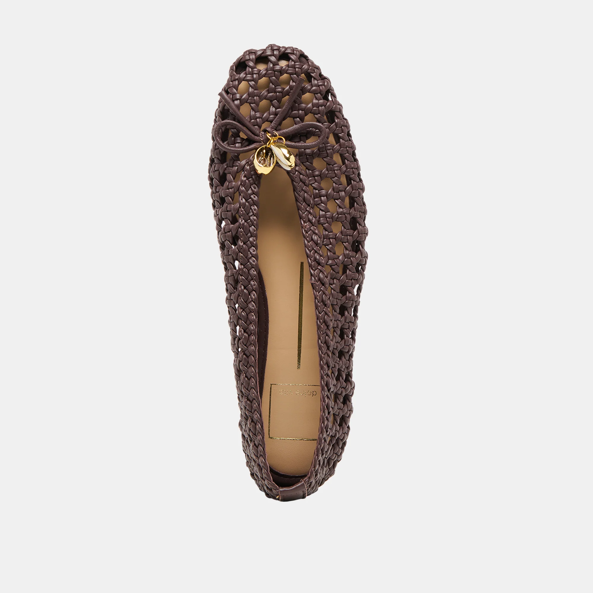 CASON BALLET FLATS DK BROWN WOVEN LEATHER - Image 10