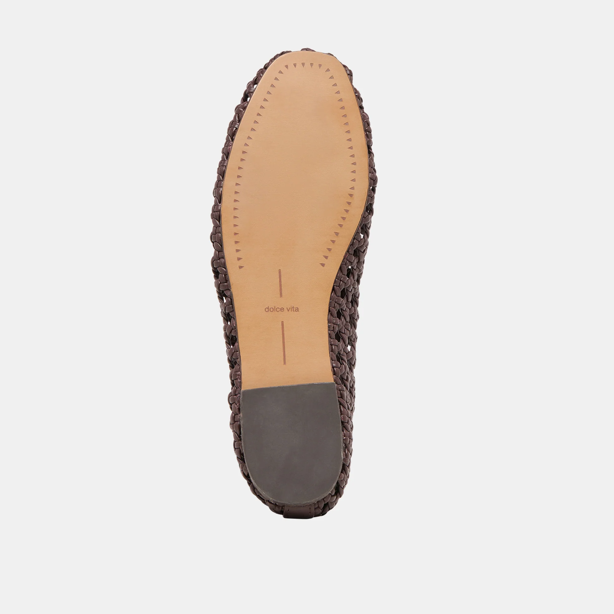 CASON BALLET FLATS DK BROWN WOVEN LEATHER - Image 11