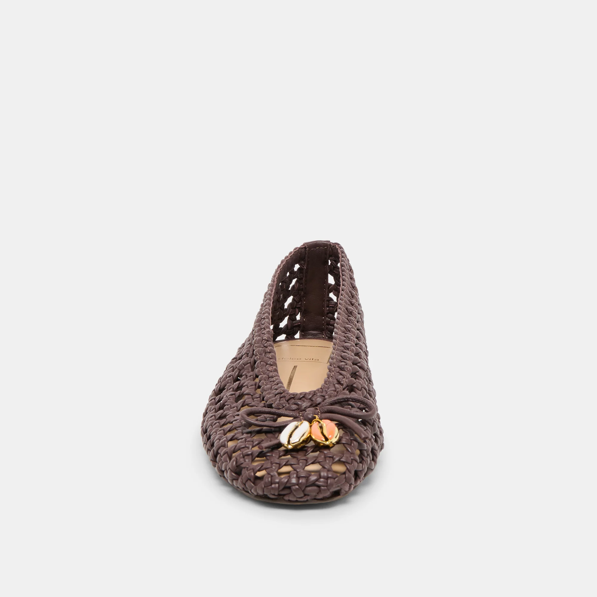 CASON BALLET FLATS DK BROWN WOVEN LEATHER - Image 8