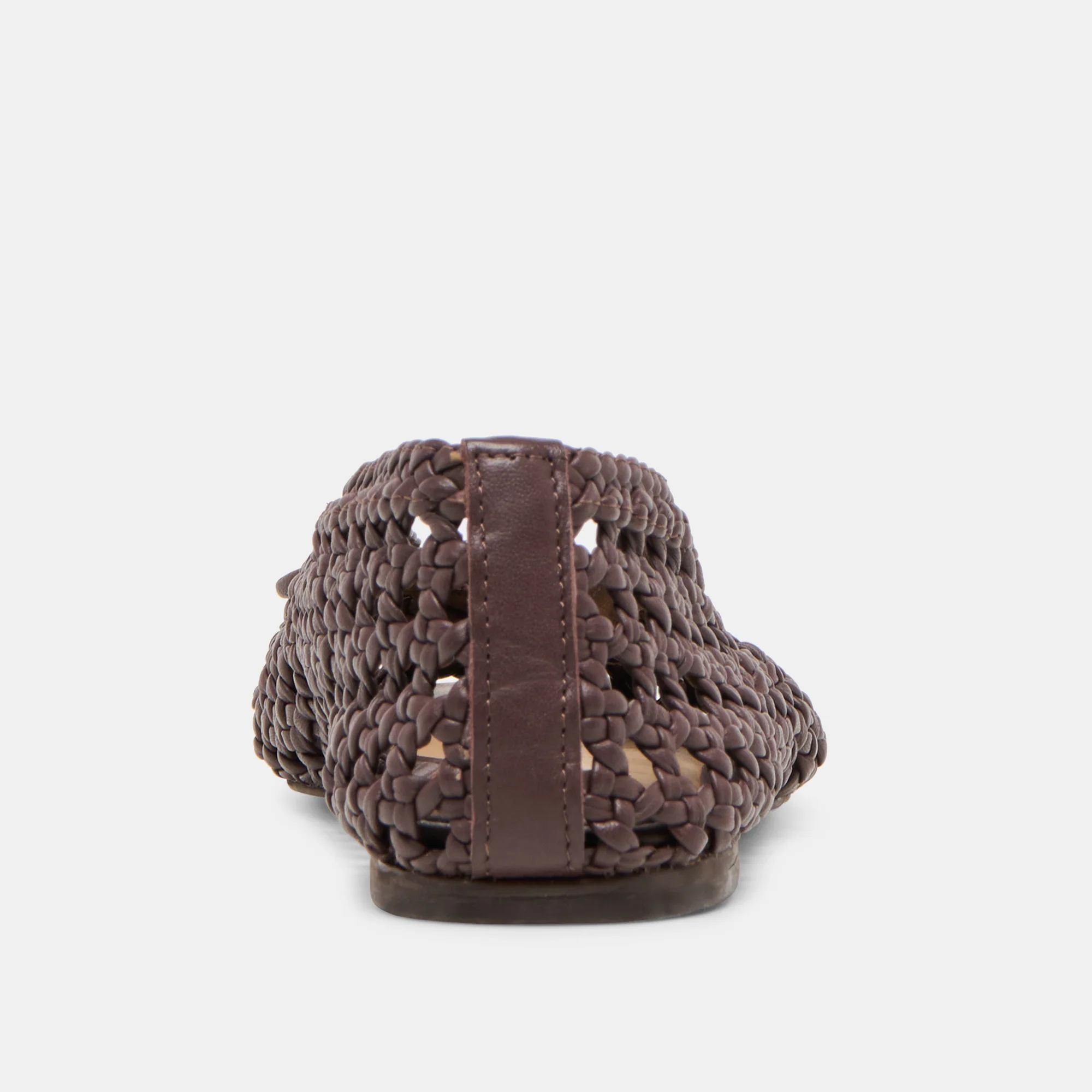 CASON BALLET FLATS DK BROWN WOVEN LEATHER - Image 9