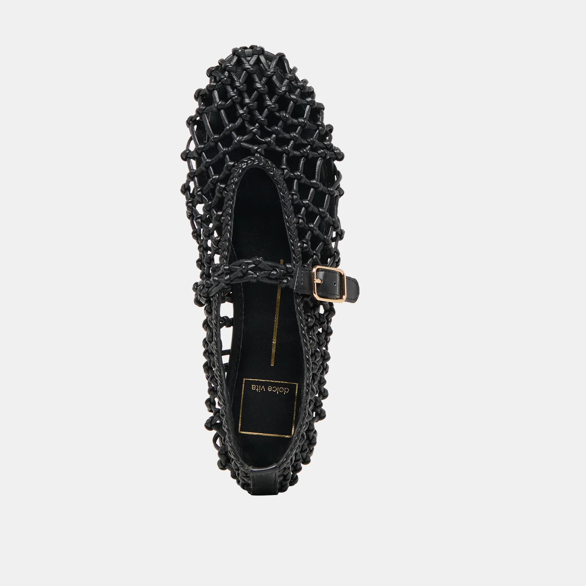CLAIR BALLET FLATS BLACK WOVEN LEATHER - Image 10