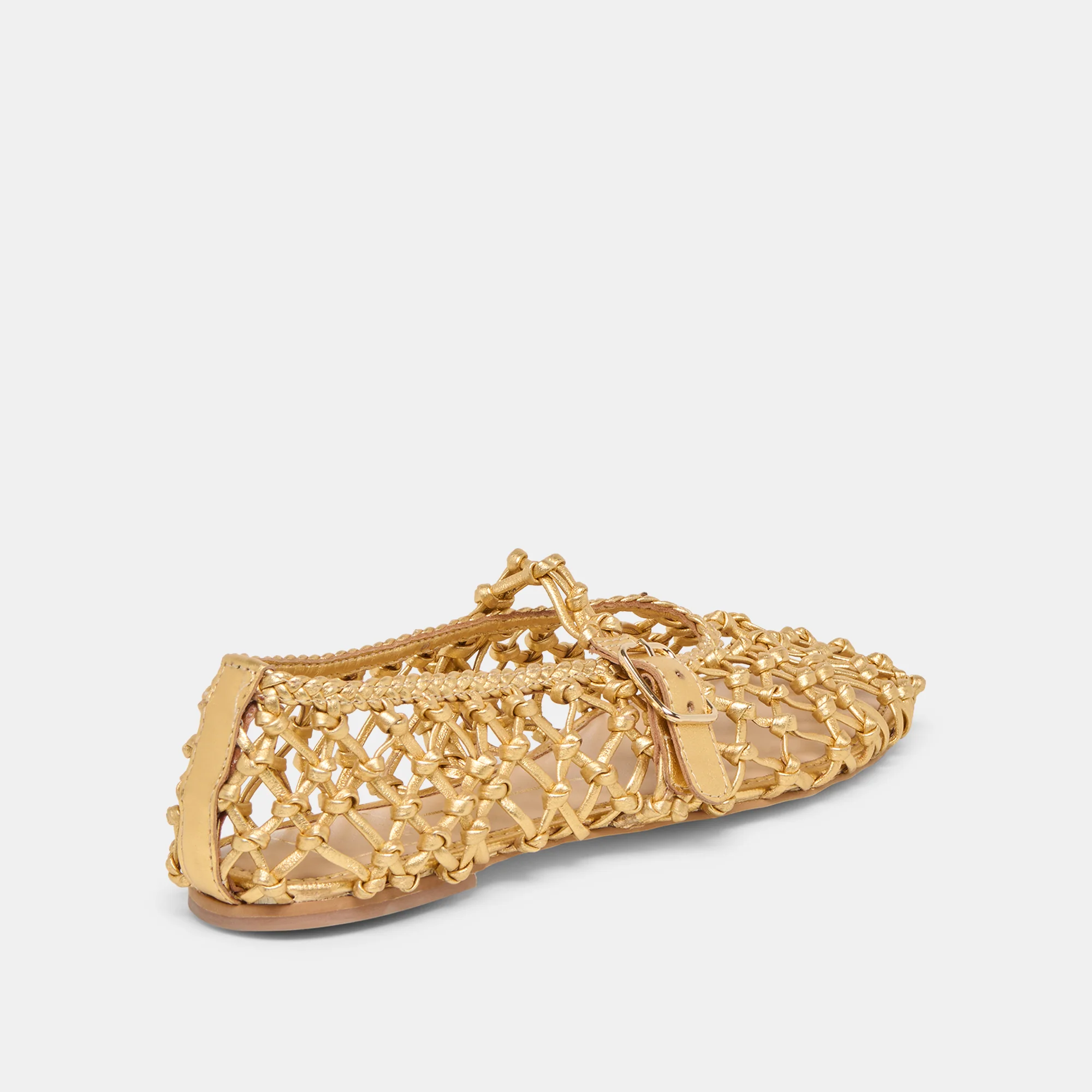 CLAIR BALLET FLATS GOLD WOVEN LEATHER - Image 3
