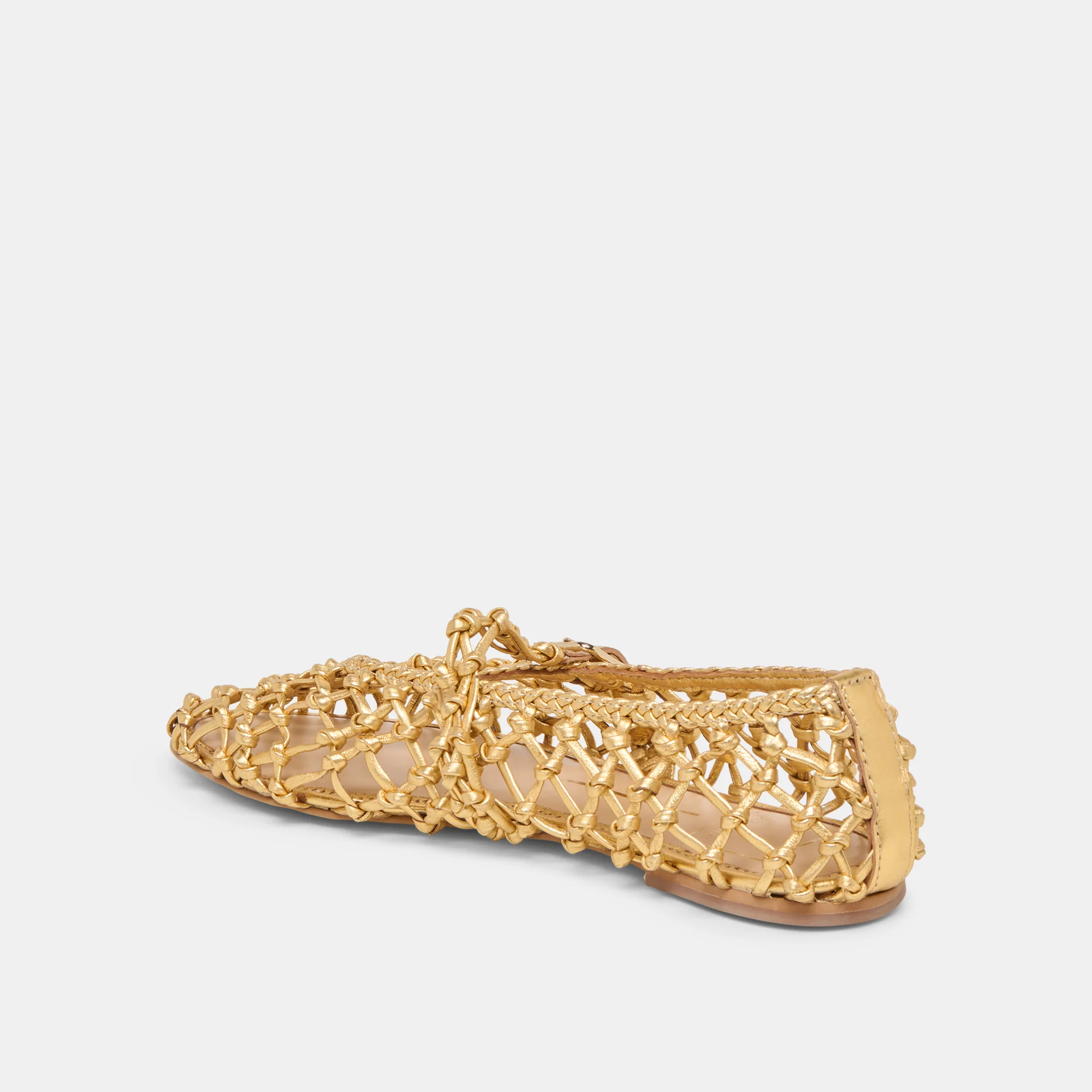 CLAIR BALLET FLATS GOLD WOVEN LEATHER - Image 5