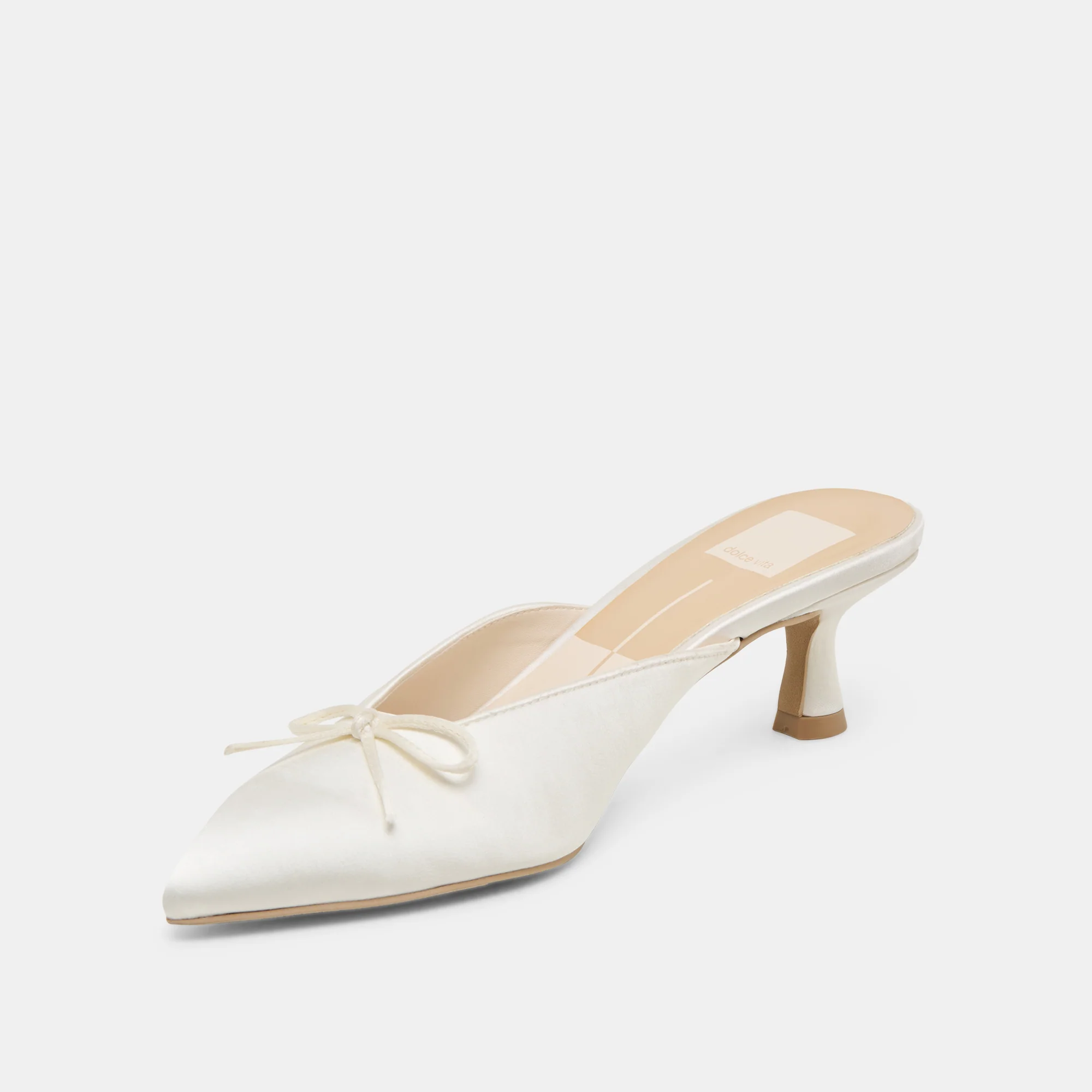 CLEO HEELS OFF WHITE SATIN - Image 6