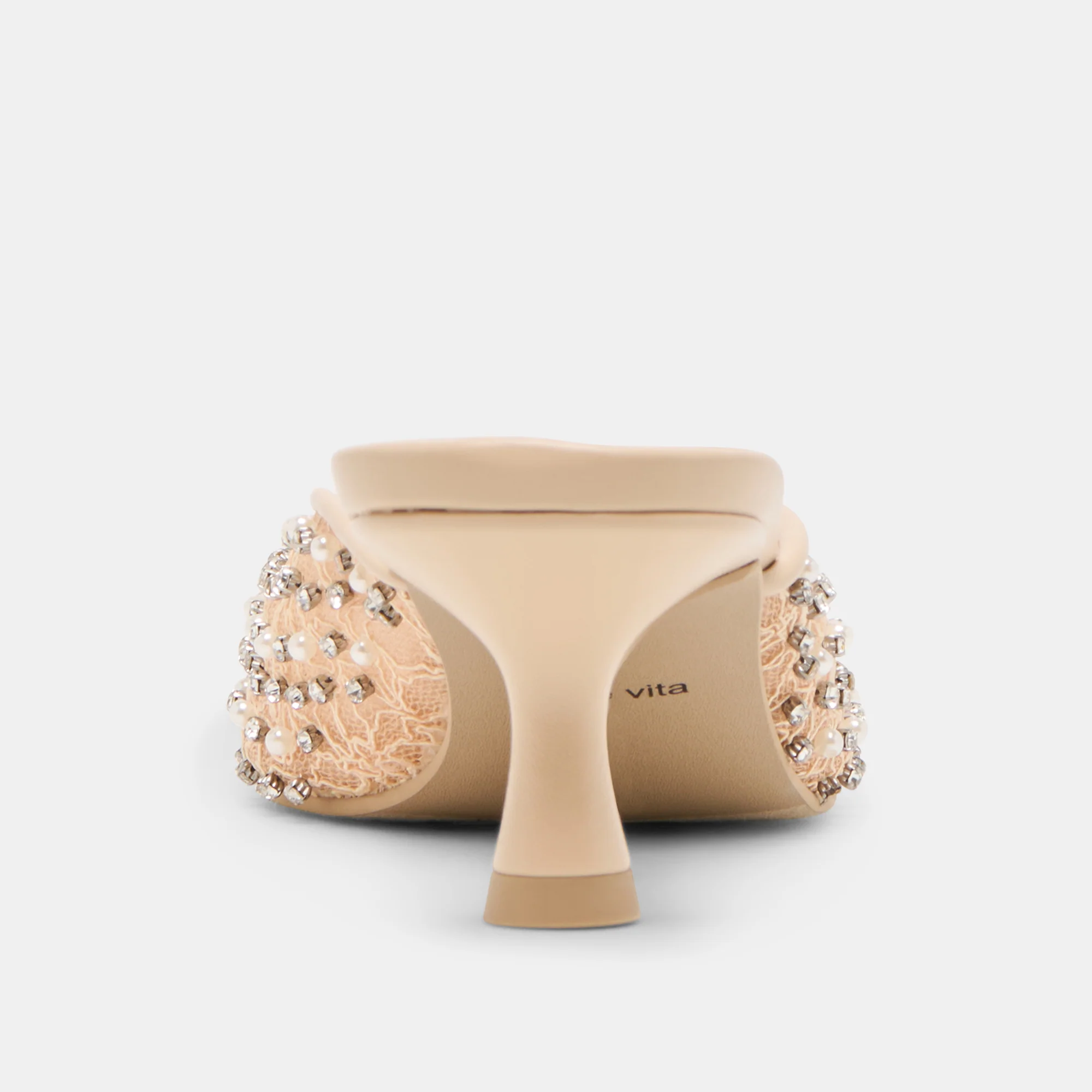 CLEO PEARL HEELS BLUSH LACE MESH - Image 12