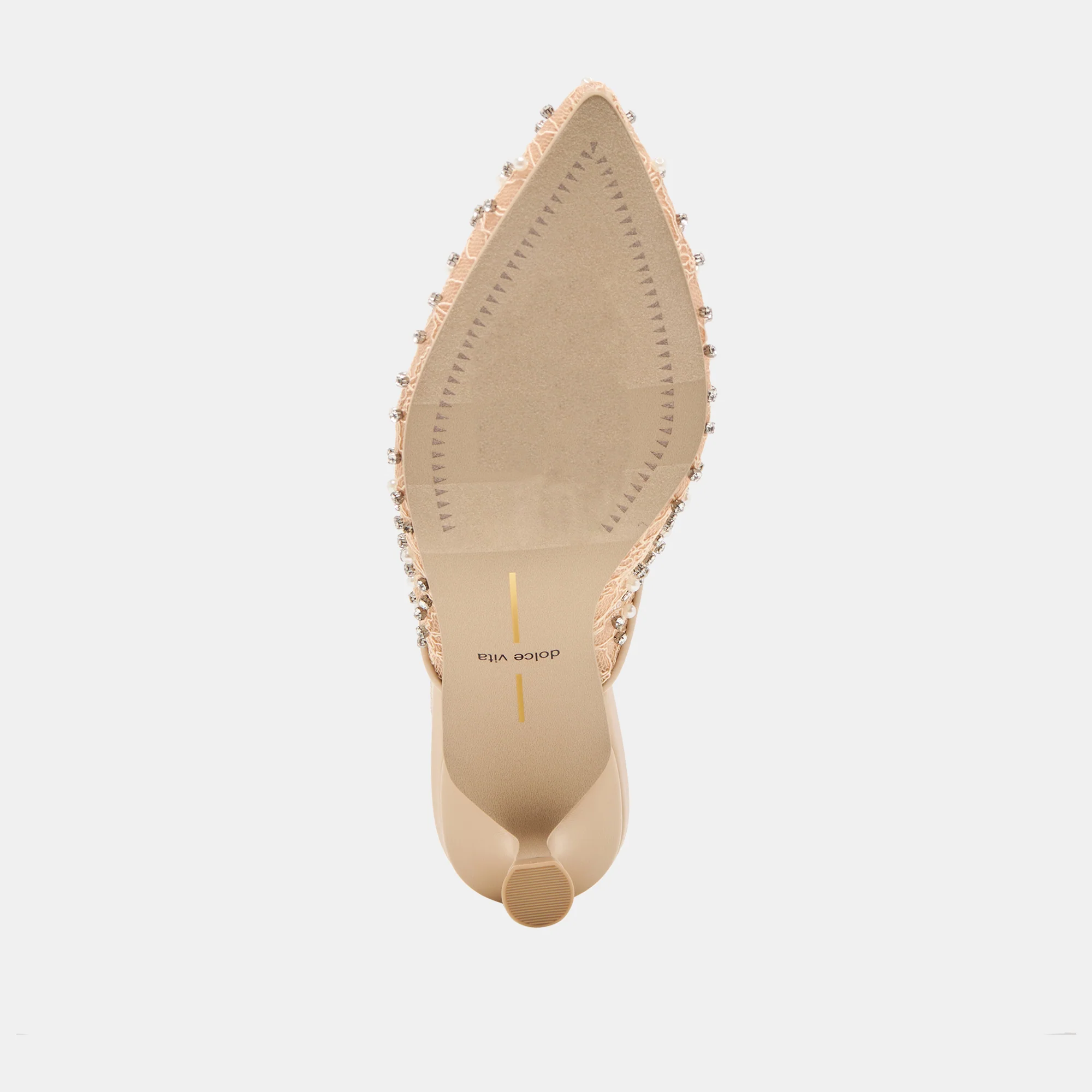 CLEO PEARL HEELS BLUSH LACE MESH - Image 14