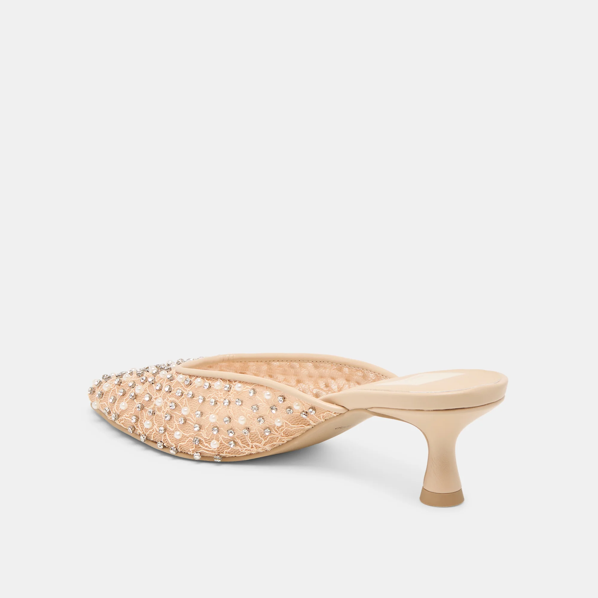 CLEO PEARL HEELS BLUSH LACE MESH - Image 9