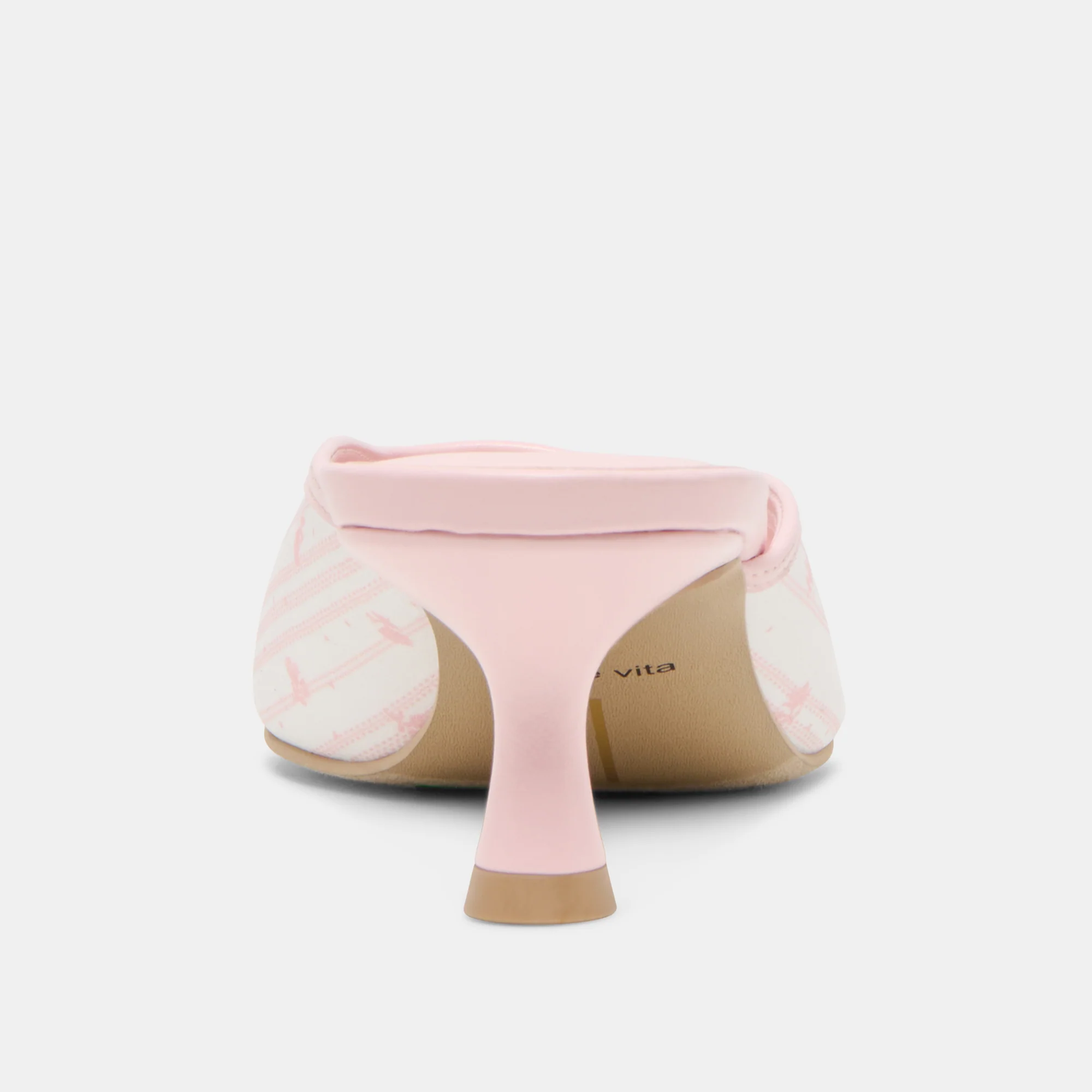 CLEO X BYRDIE GOLF WIDE HEELS PINK FLORAL SATIN - Image 7