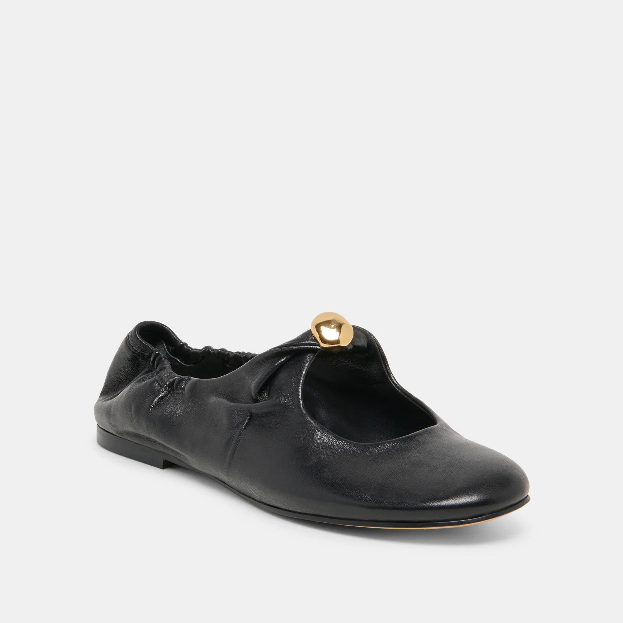 CORNEL FLATS BLACK LEATHER - Image 2